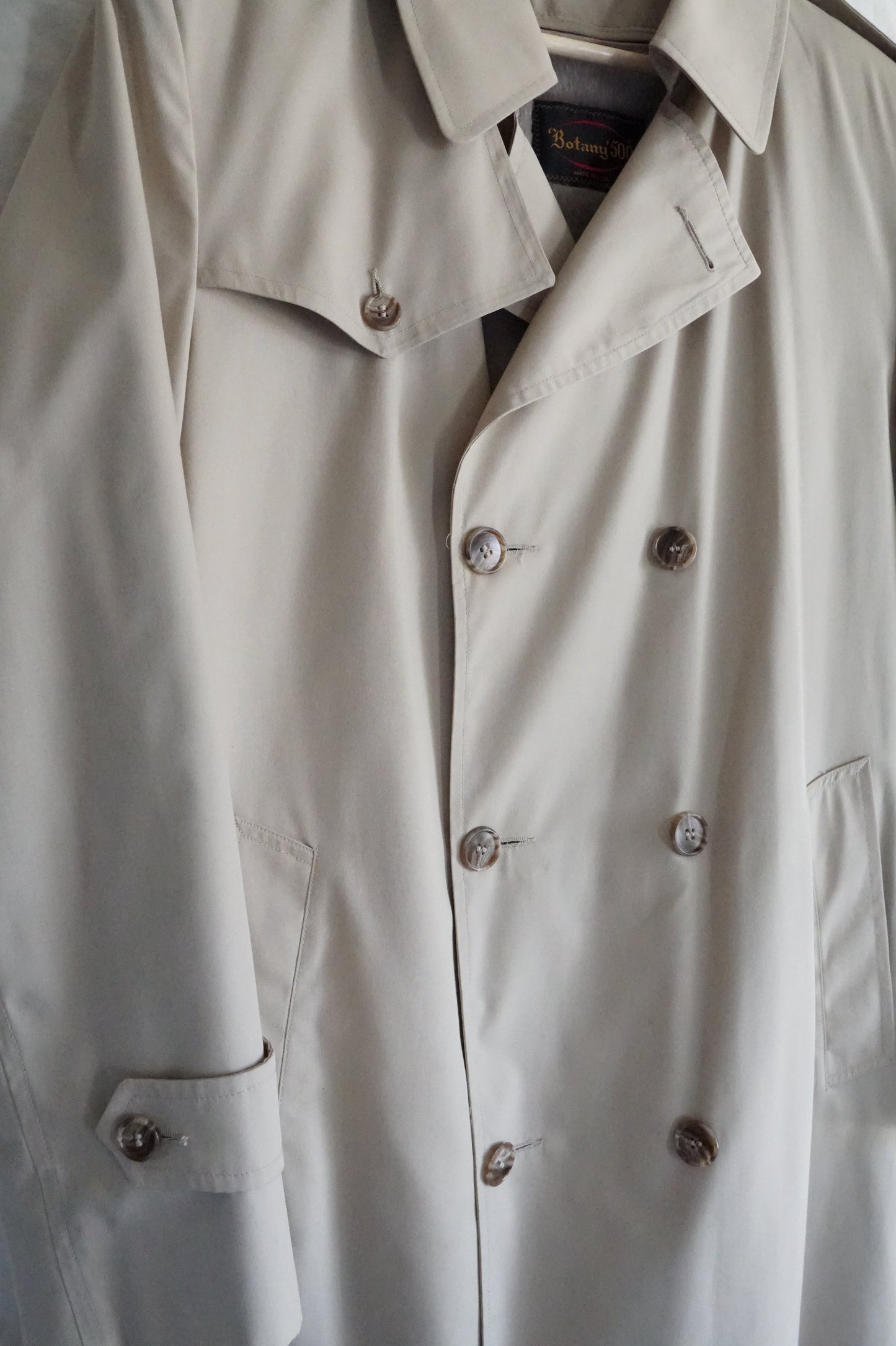 Vintage Botany 500 Classic Trench Coat with Removable Faux Fur Lining (XL)