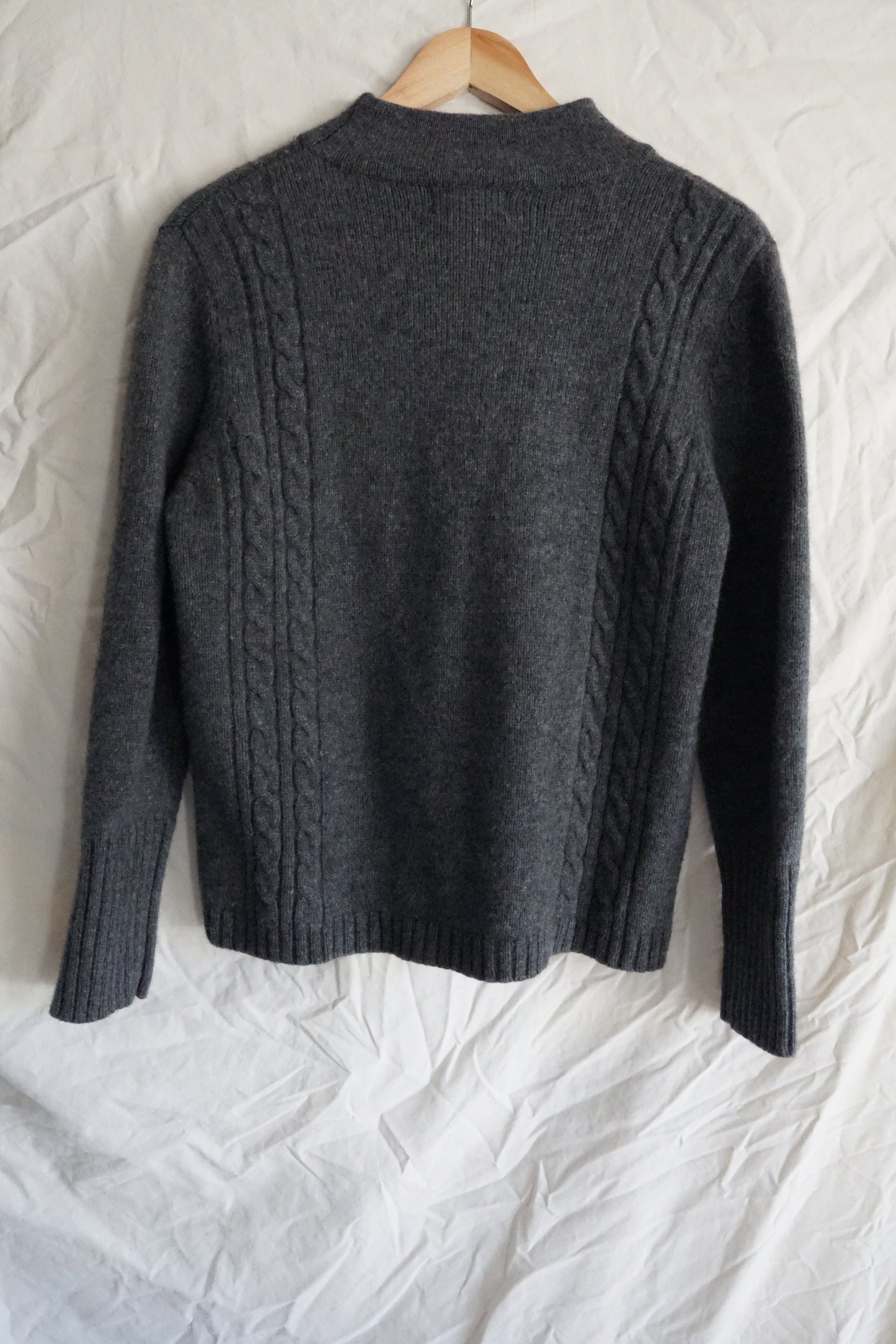 Sonoma Lambswool Charcoal Knit Sweater (M)