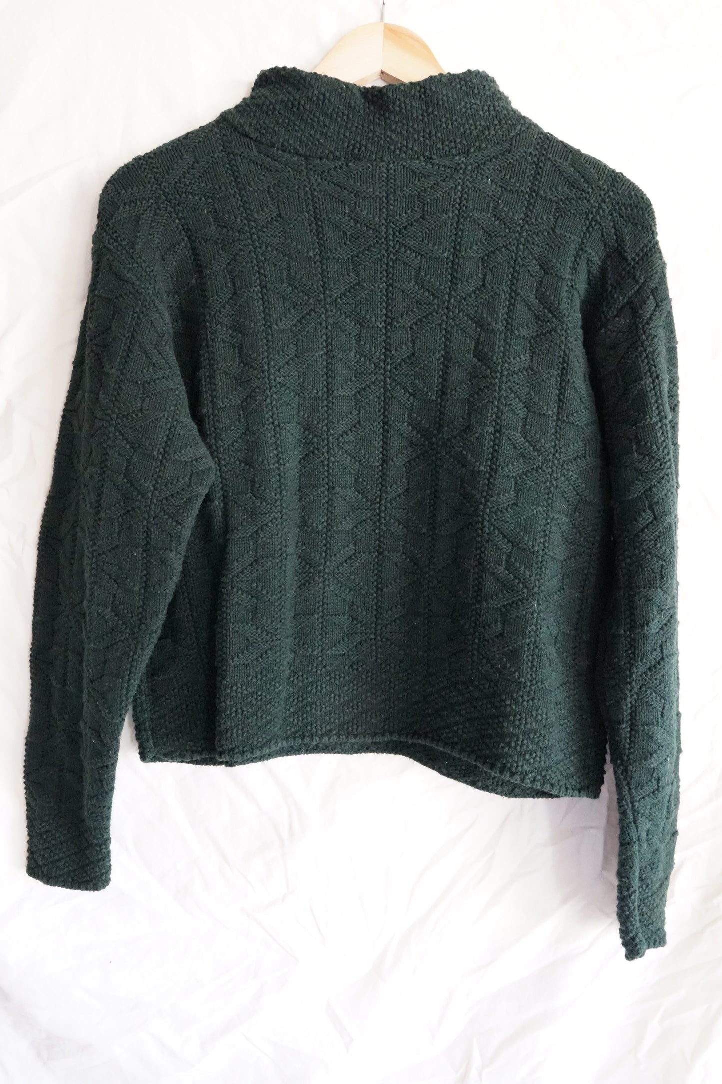 Handmade Wintergreen Mockneck Sweater (M)