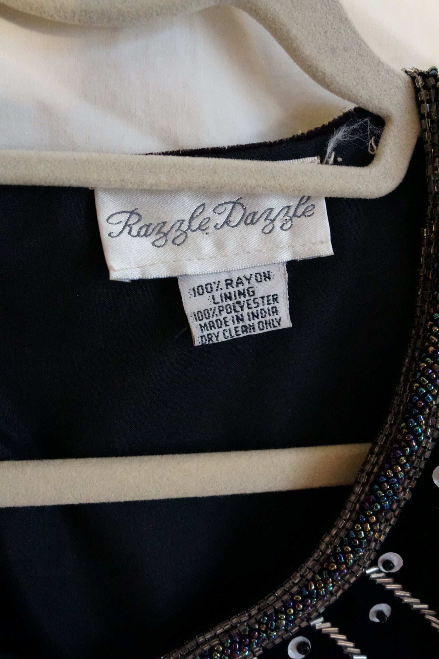 Vintage 1980s Hand-Embroidered Razzle Dazzle Jacket (M)
