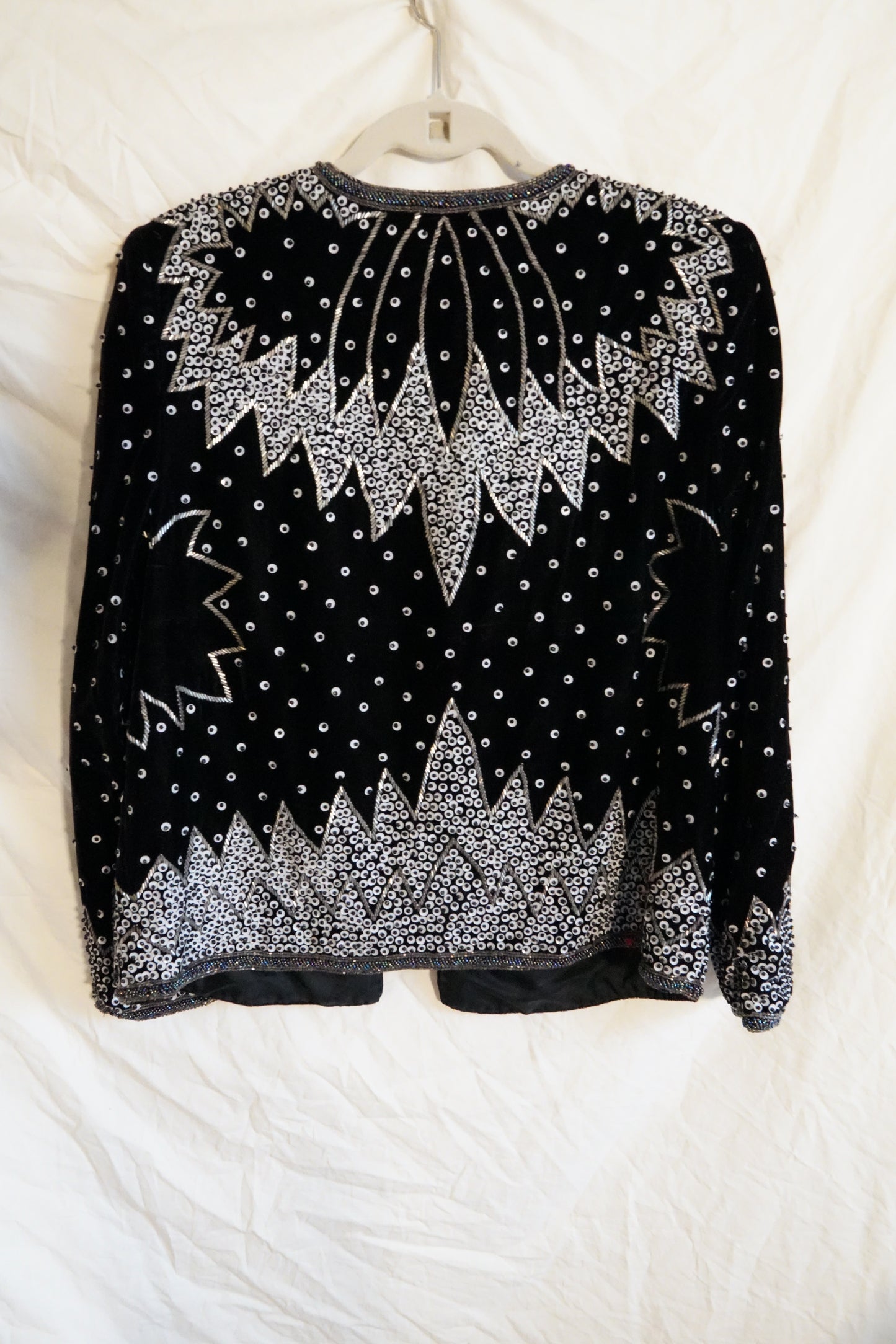Vintage 1980s Hand-Embroidered Razzle Dazzle Jacket (M)