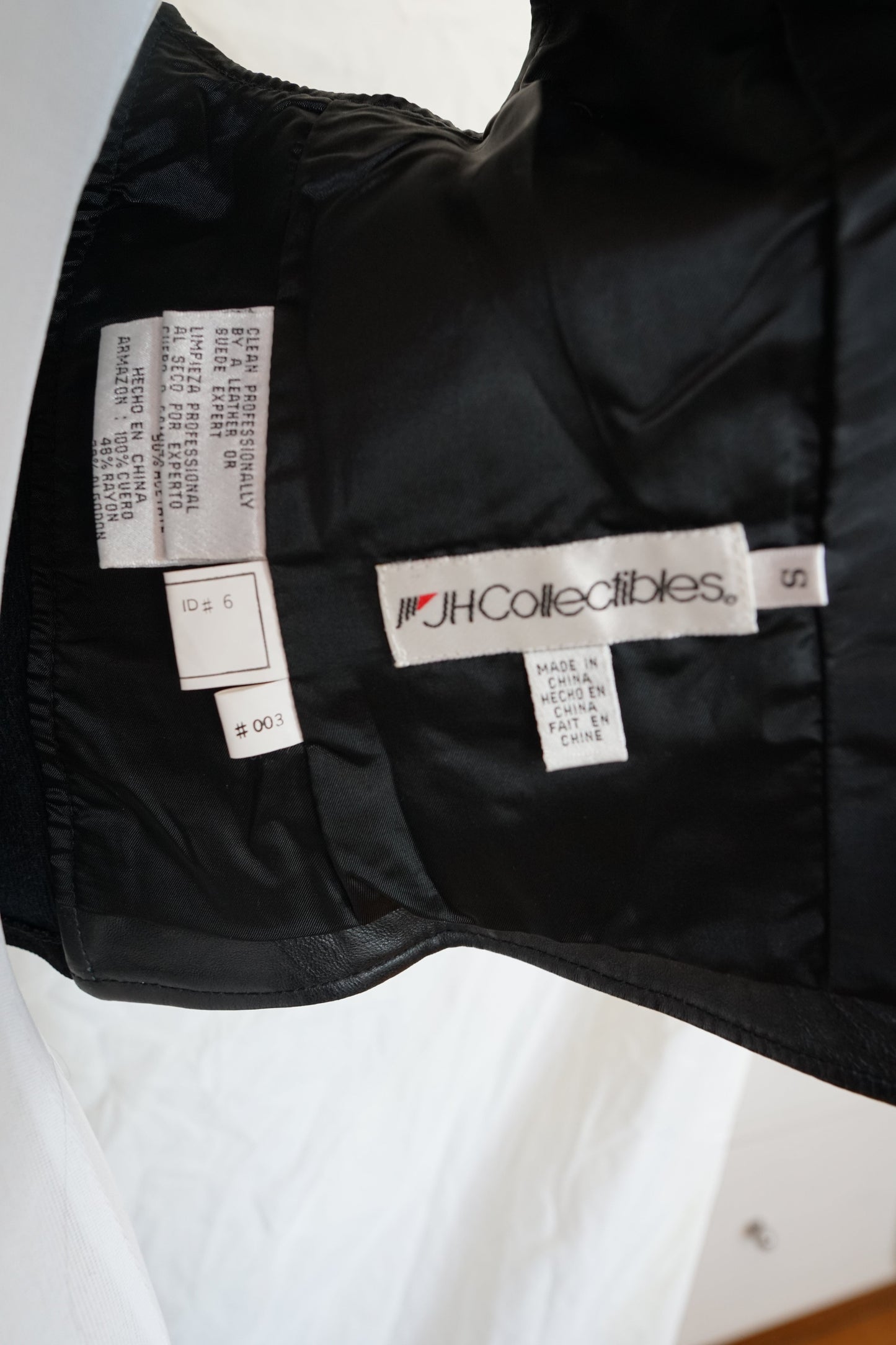 Vintage JH Collectibles Genuine Leather with Stretch Back Vest (S)