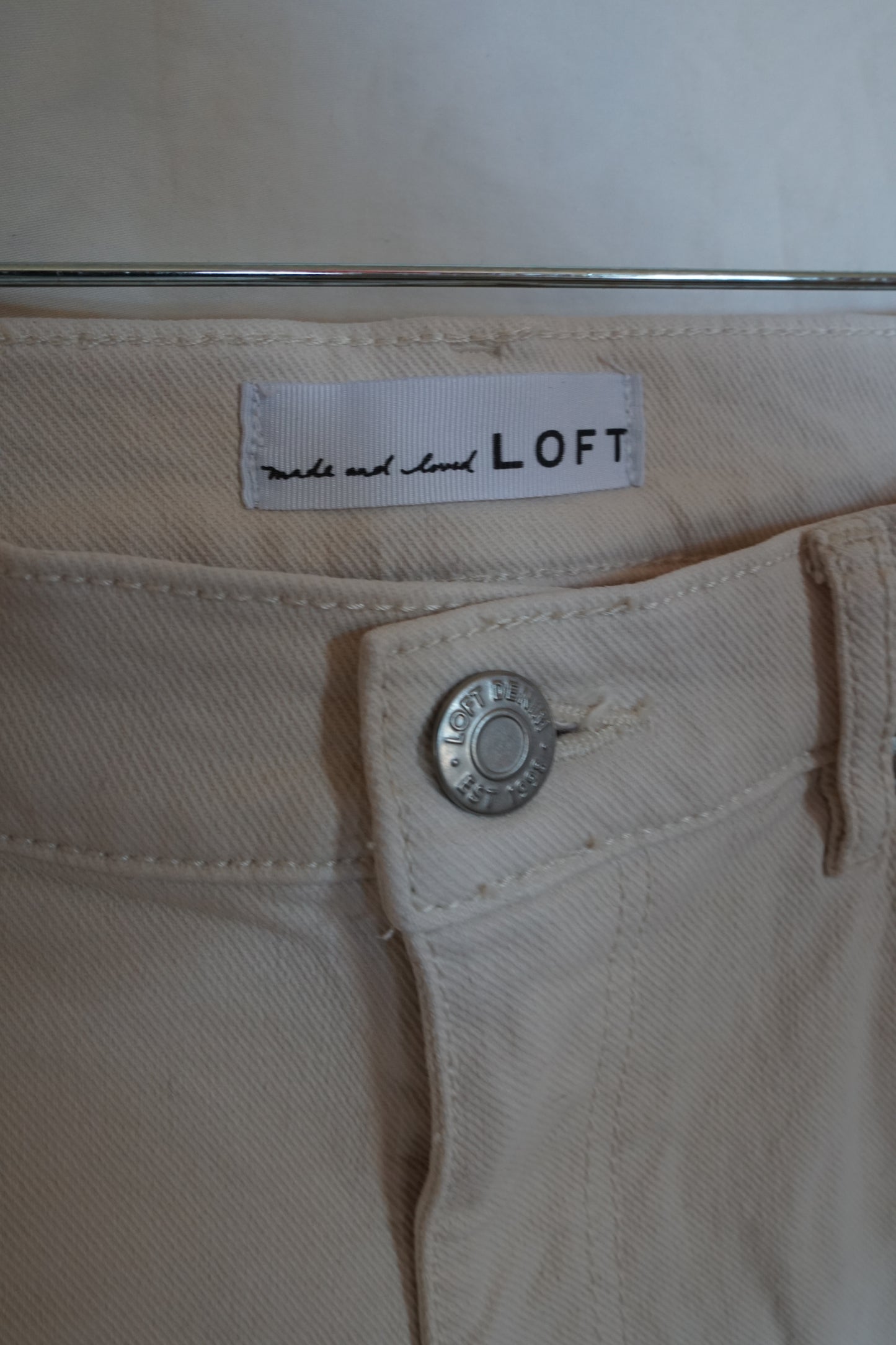 Loft Straight Leg Cuffed Jeans (26)