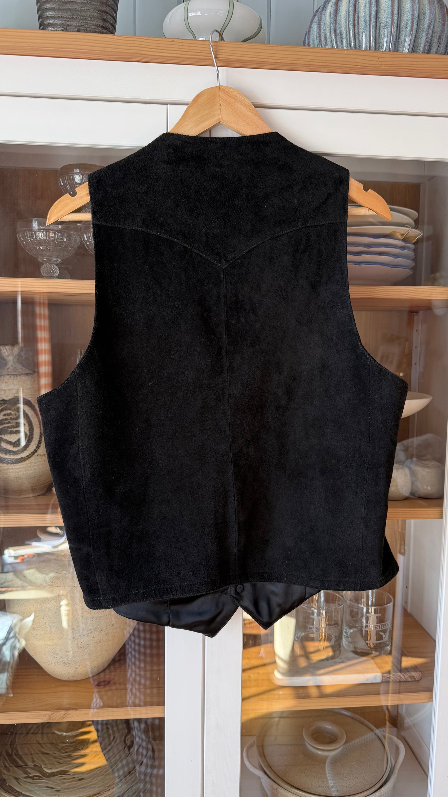 Vintage Leather Western Vest (L)