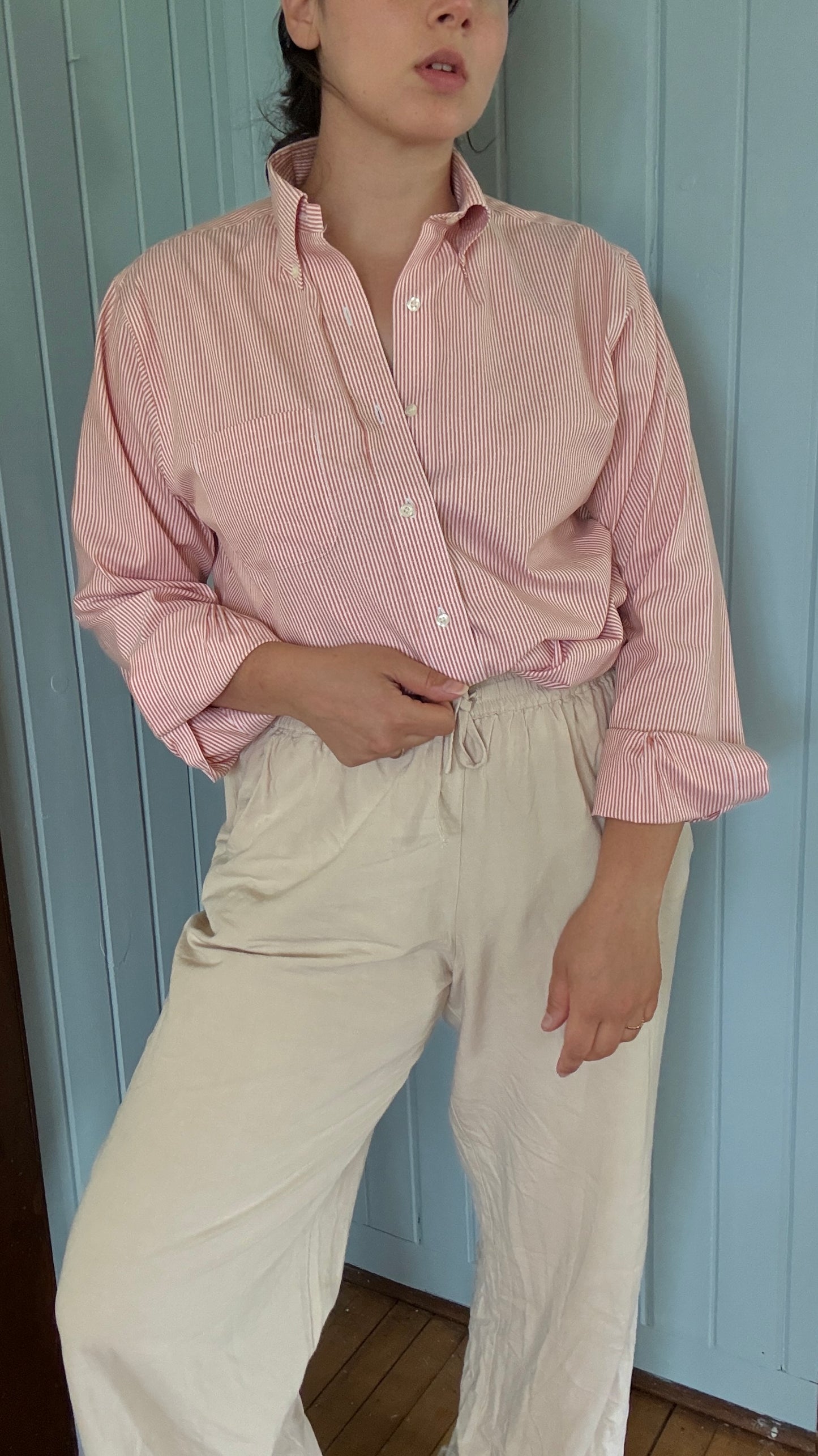 Brooks Brothers Orange Stripe Button Down (M)