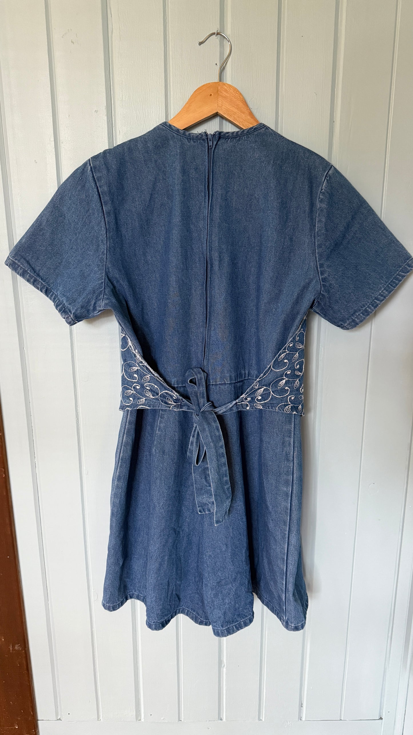 Vintage Alexandra Lee Romper with Tie-Back Embroidered Vest (10P)