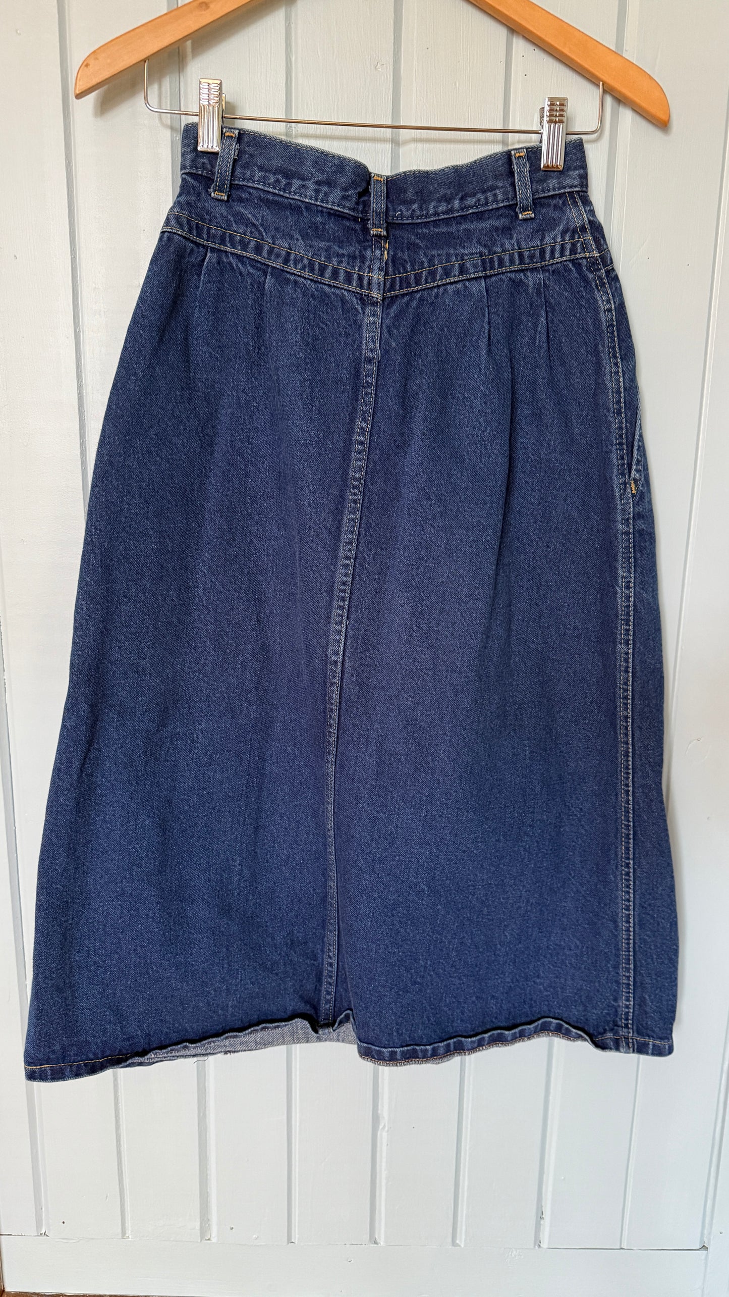 Vintage Lee Denim Midi Skirt (XS)