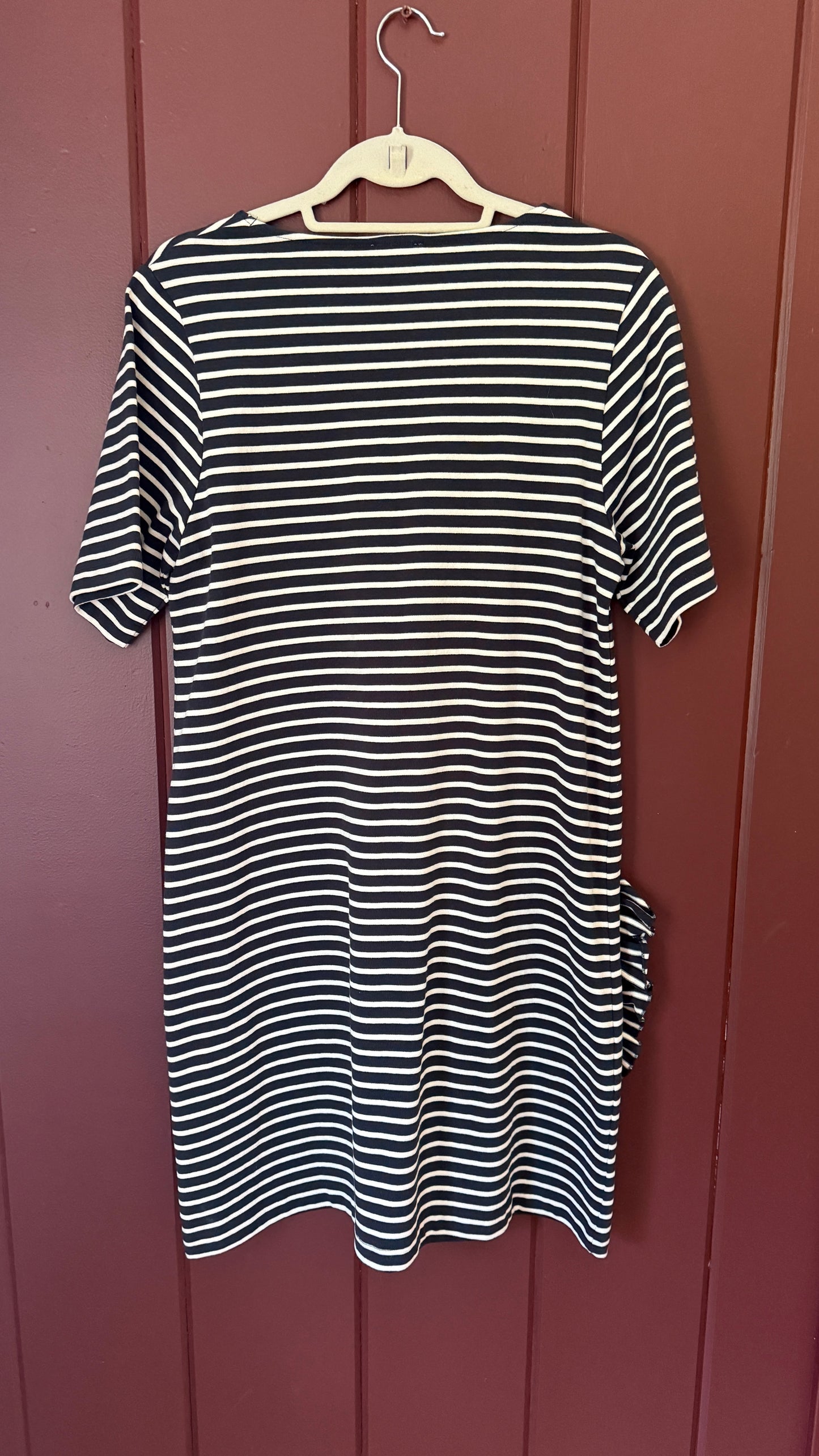 NWT Gorman Striped Cotton Ruffle Pocket Dress (10)
