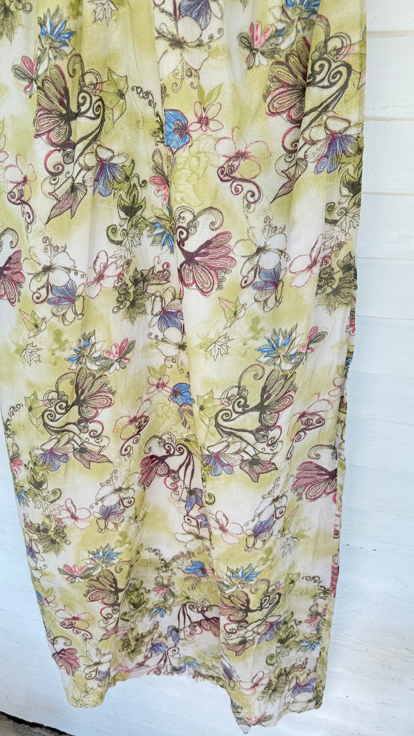 Jack Butterfly Floral Halter 90s Maxi Dress (L)