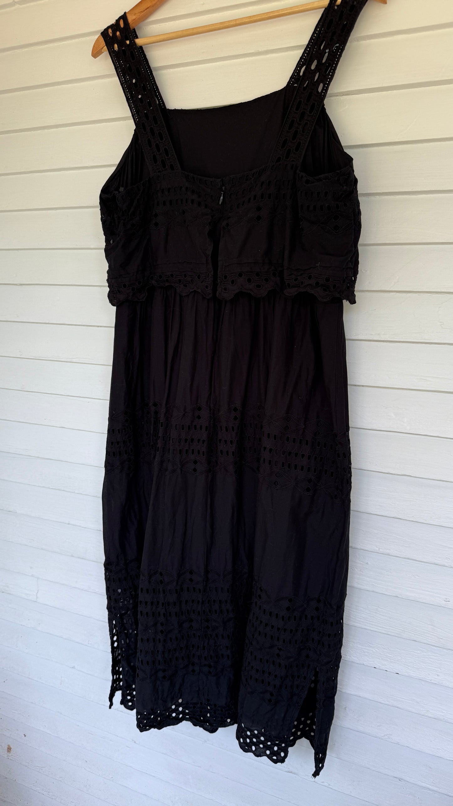 J Crew Black Cotton Eyelet Dress (14)
