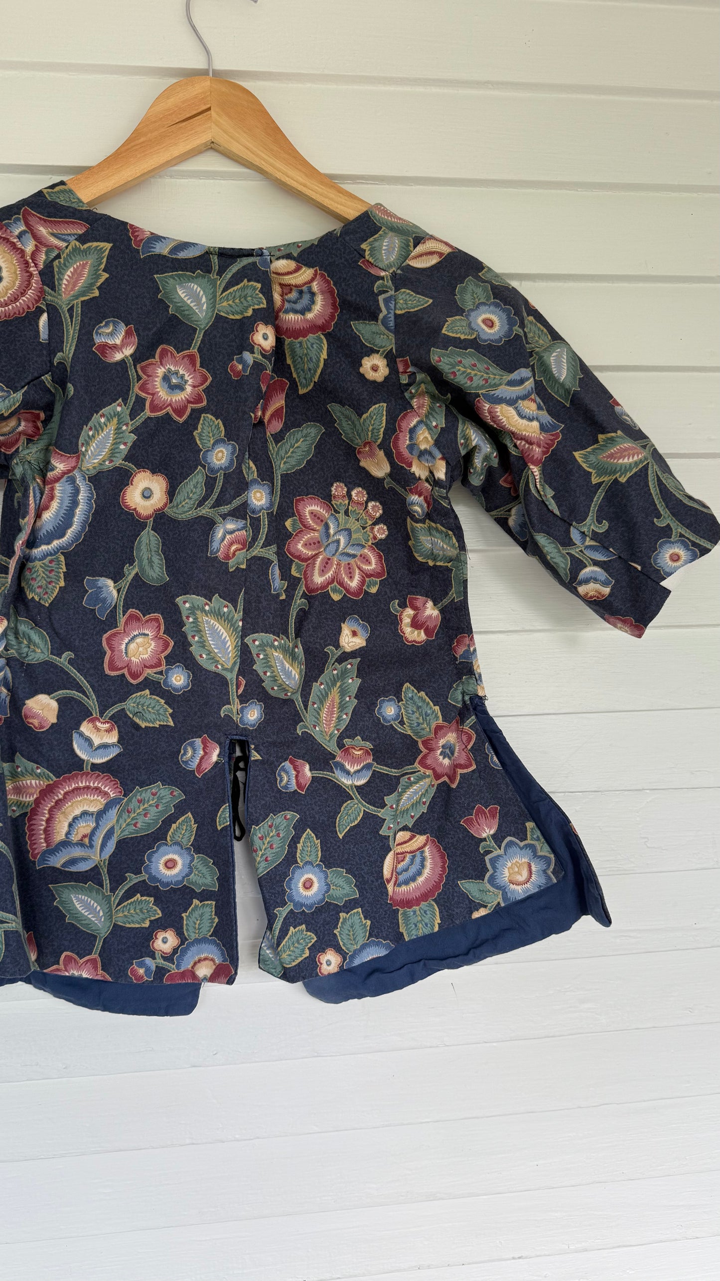 Handmade Floral Tie Front Blouse (XS)