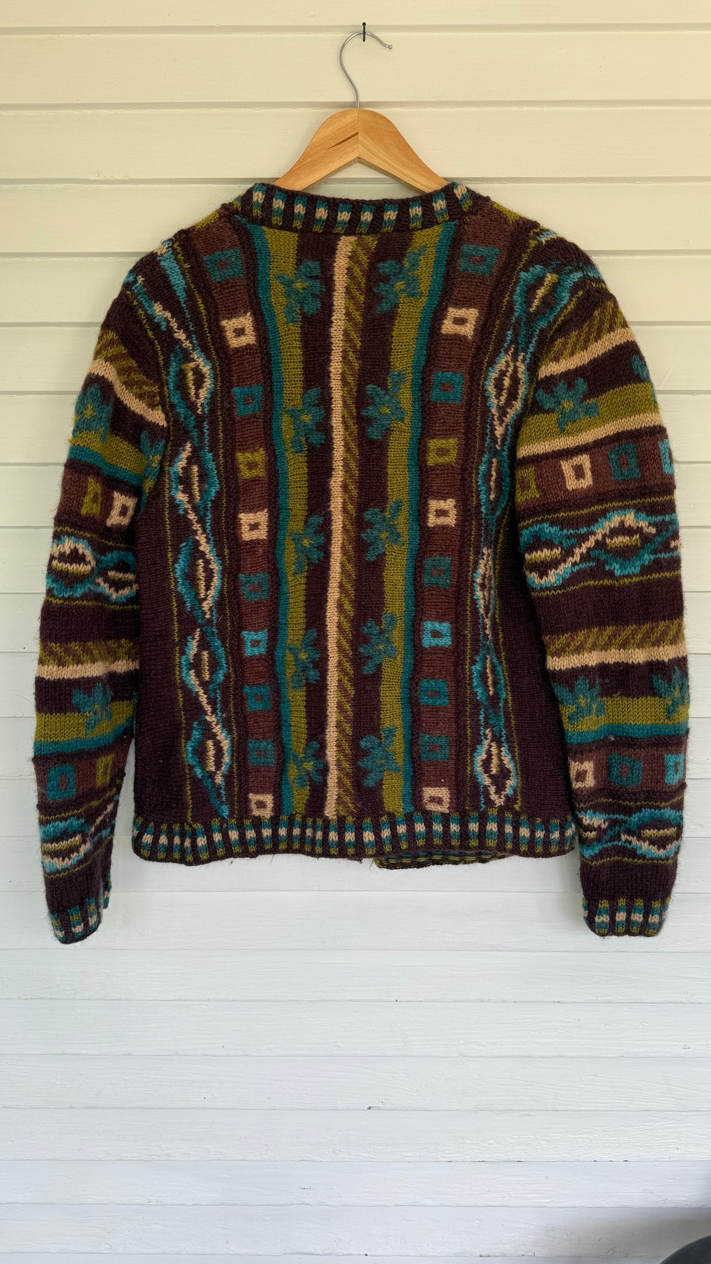 Vintage Chunky Wool Cardigan (M)