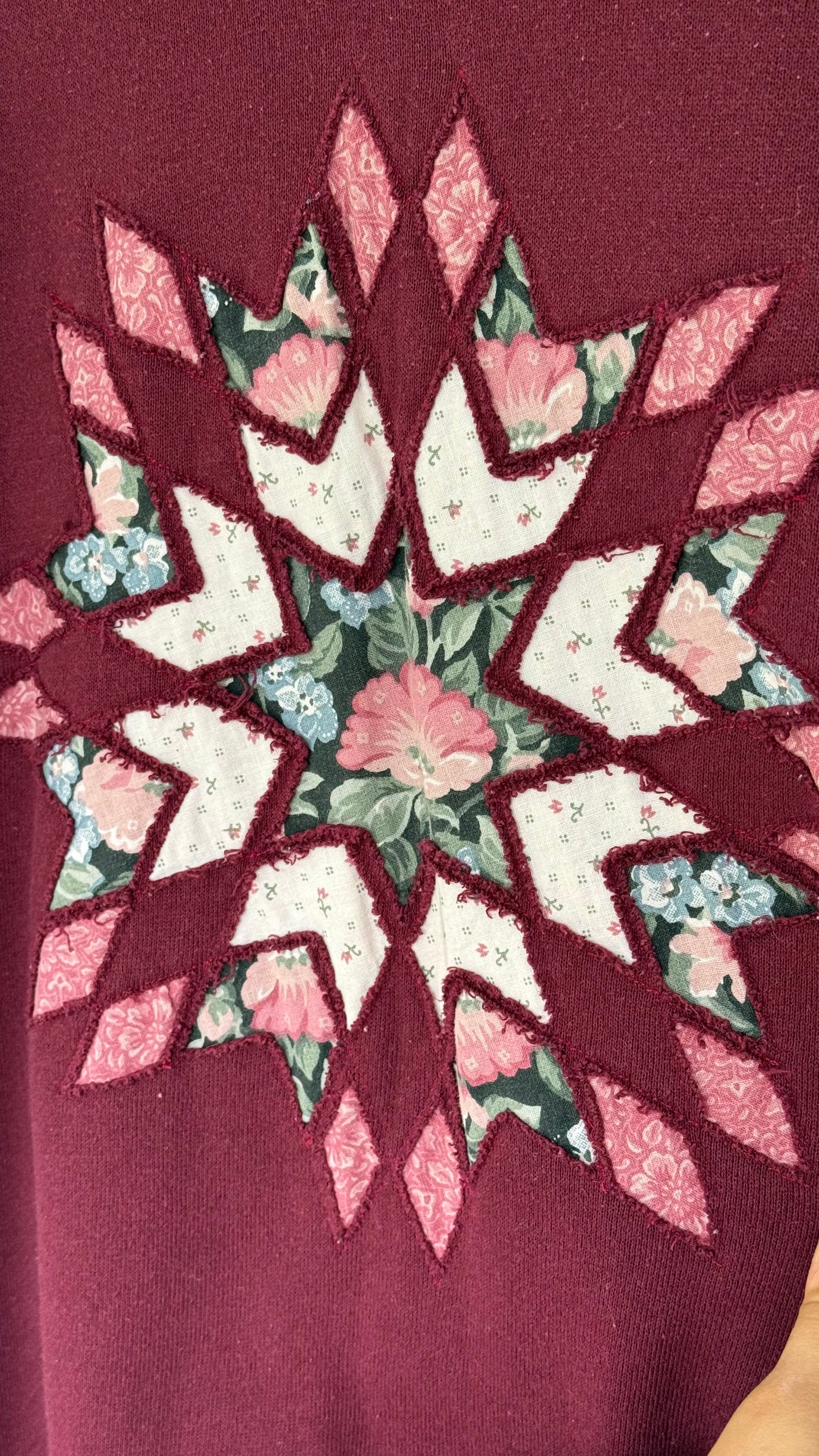 Vintage Cutout Quilt Crewneck (L)