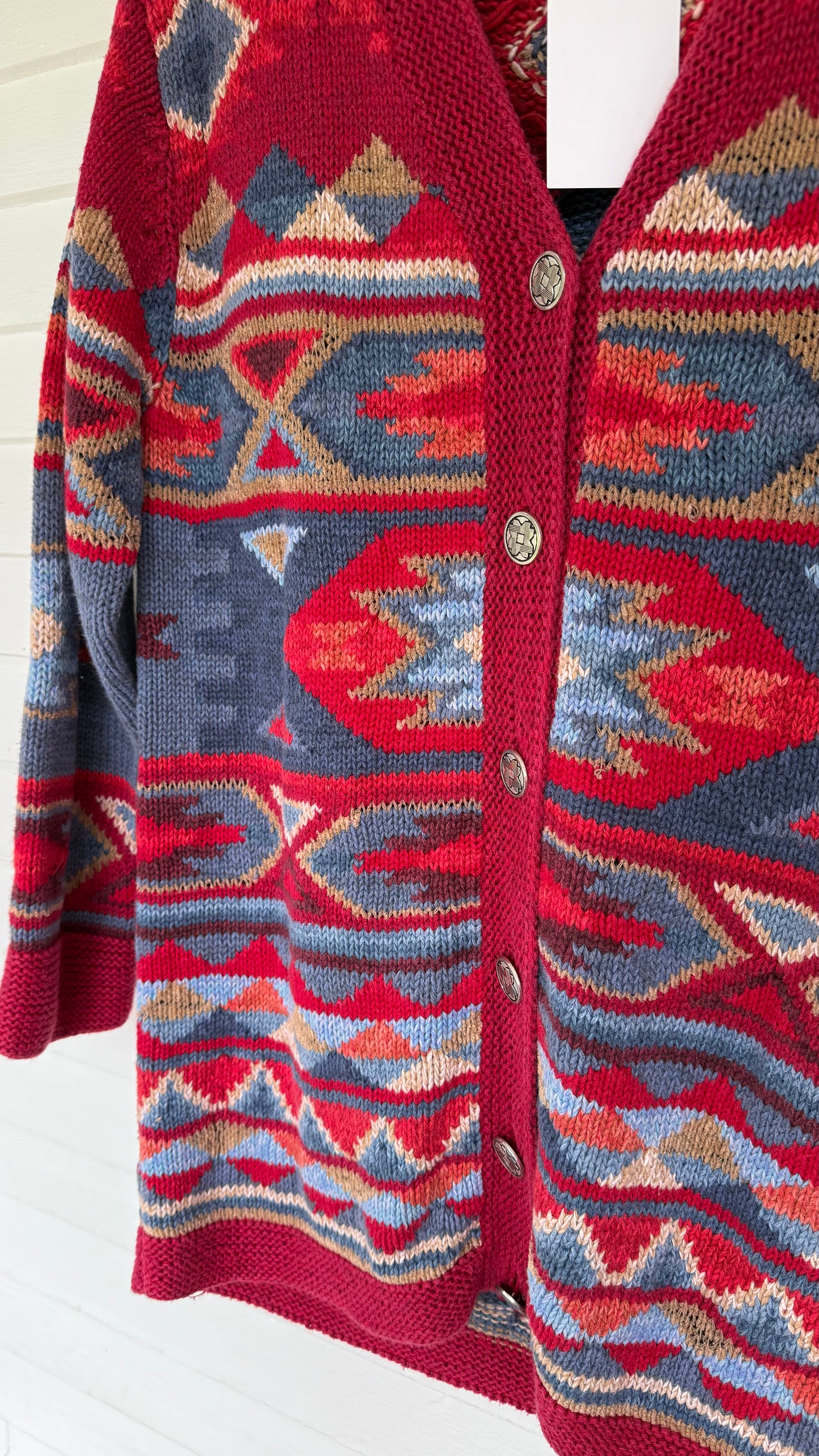 Coldwater Creek Tribal Print Cardigan (L)