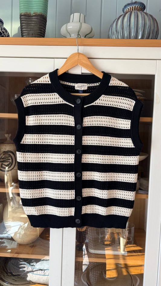 Striped Knit Vest