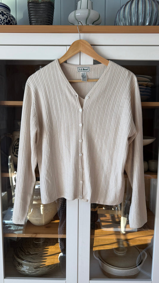 LL Bean Silk Cardigan Set