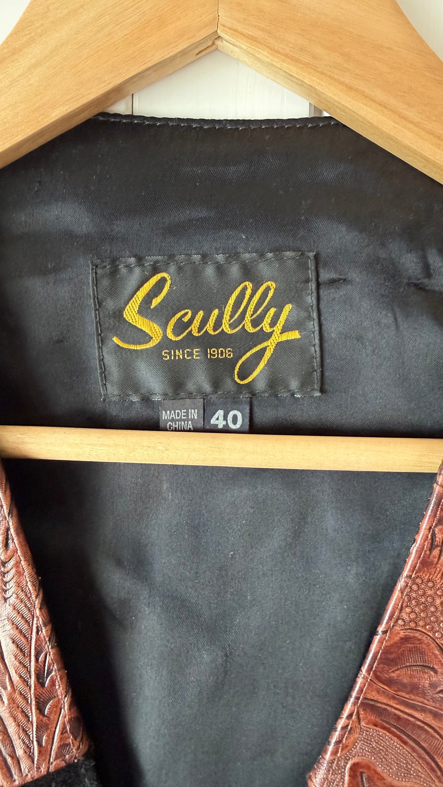 Vintage Leather Western Vest (L)