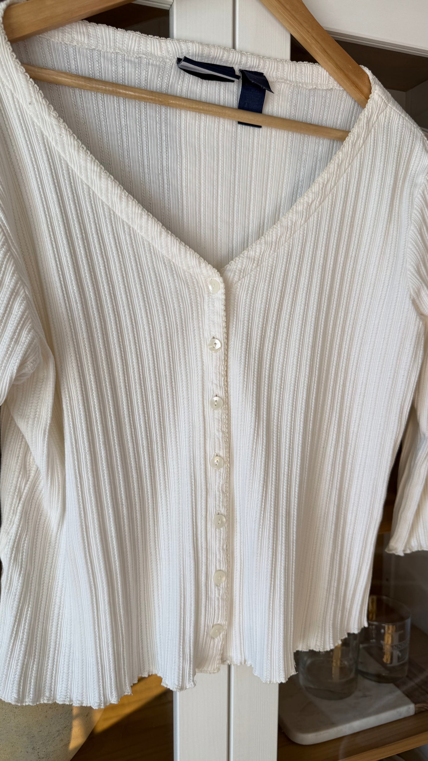 Liz Claiborne Pointelle Cardigan (L/XL)