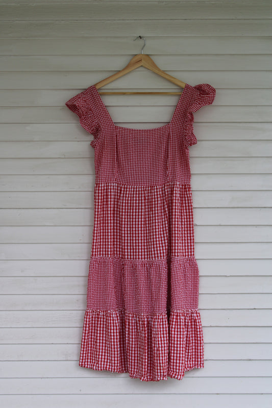 Gingham Midi Dress