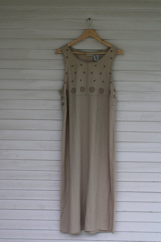 Vintage Beaded Midi Dress