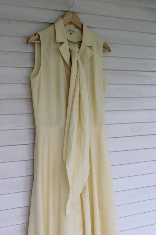 Vintage Butter Yellow Dress & Tie