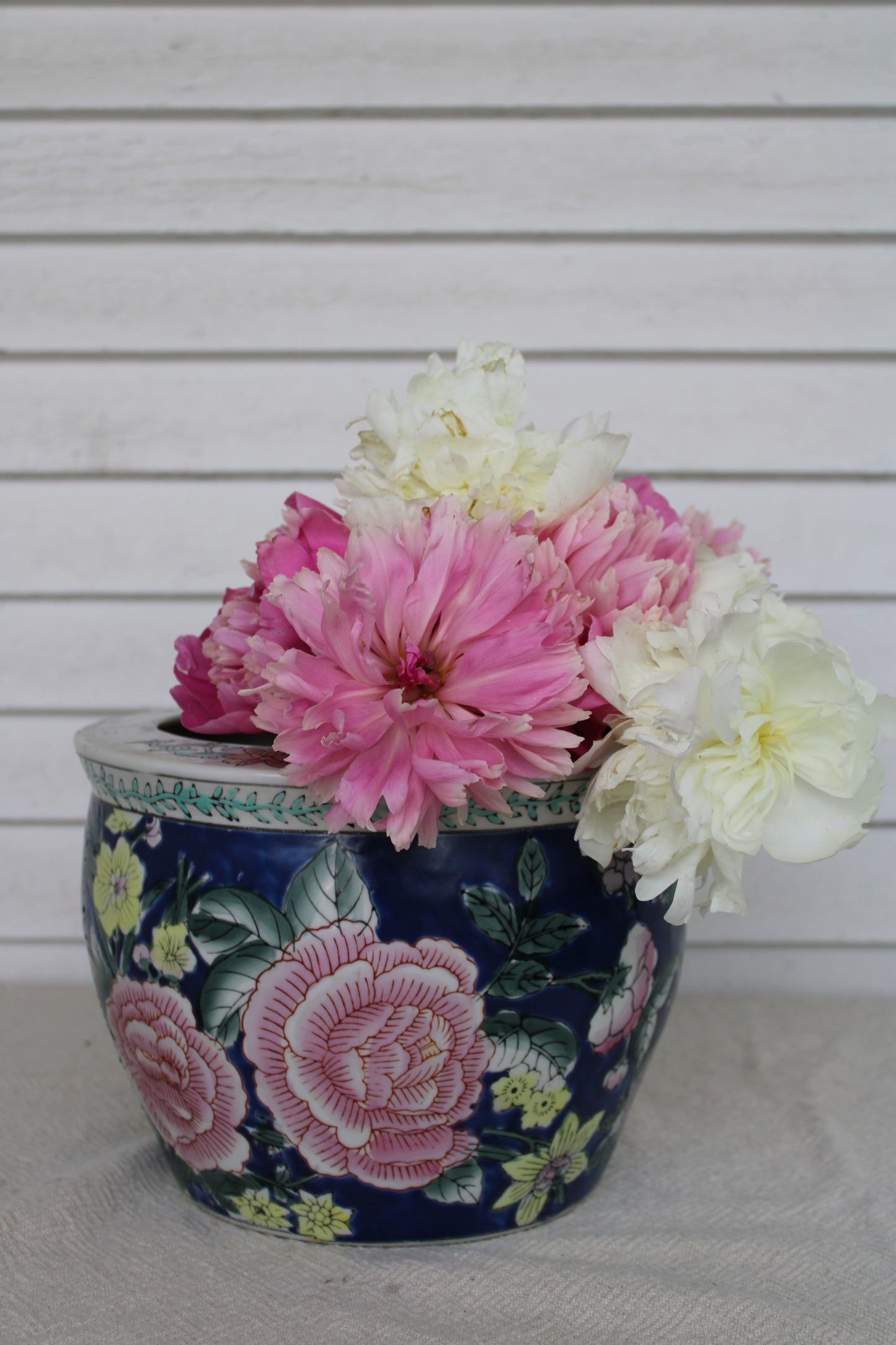 Vintage Chinese Fishbowl Planter