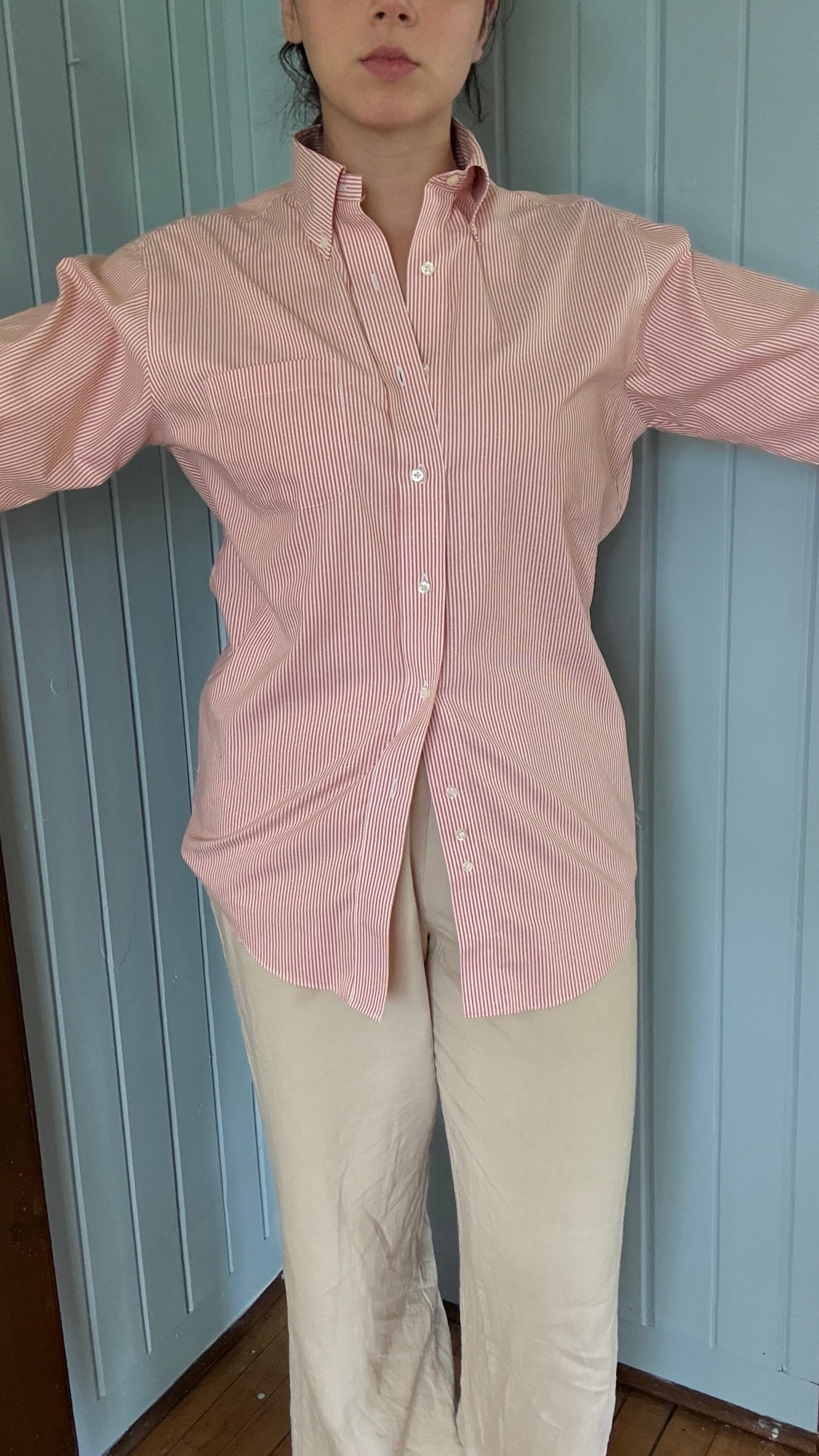 Brooks Brothers Orange Stripe Button Down (M)