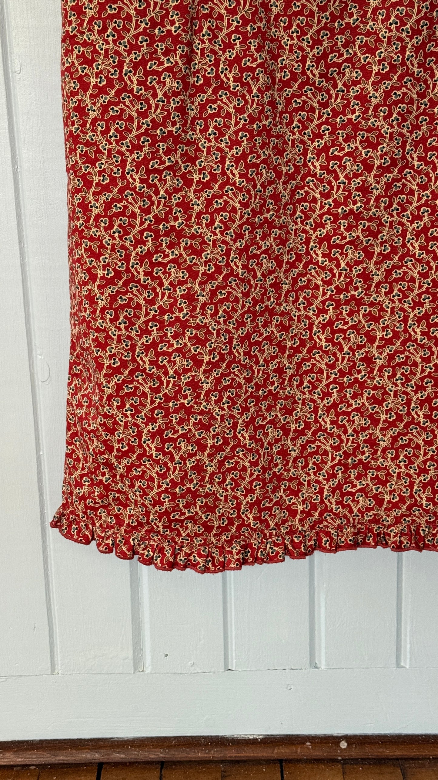 Vintage Liz Claiborne Rusty Floral Dress with Ruffle Hem (10P/ M)