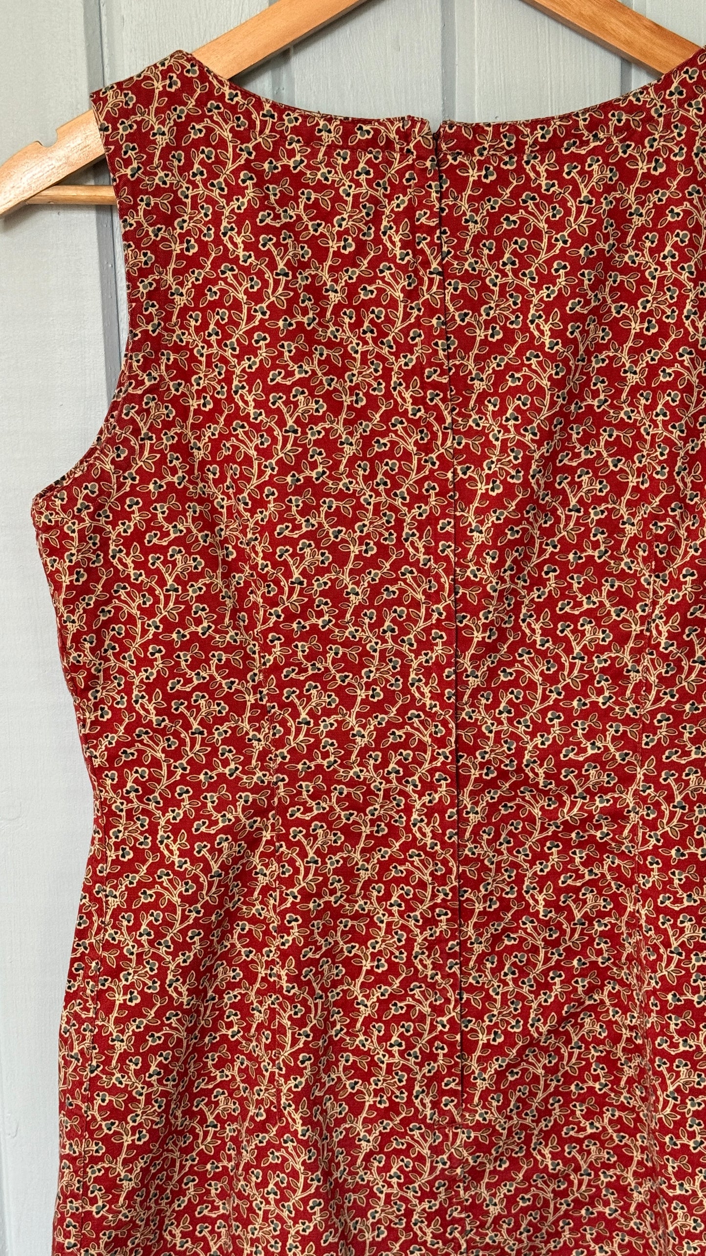 Vintage Liz Claiborne Rusty Floral Dress with Ruffle Hem (10P/ M)
