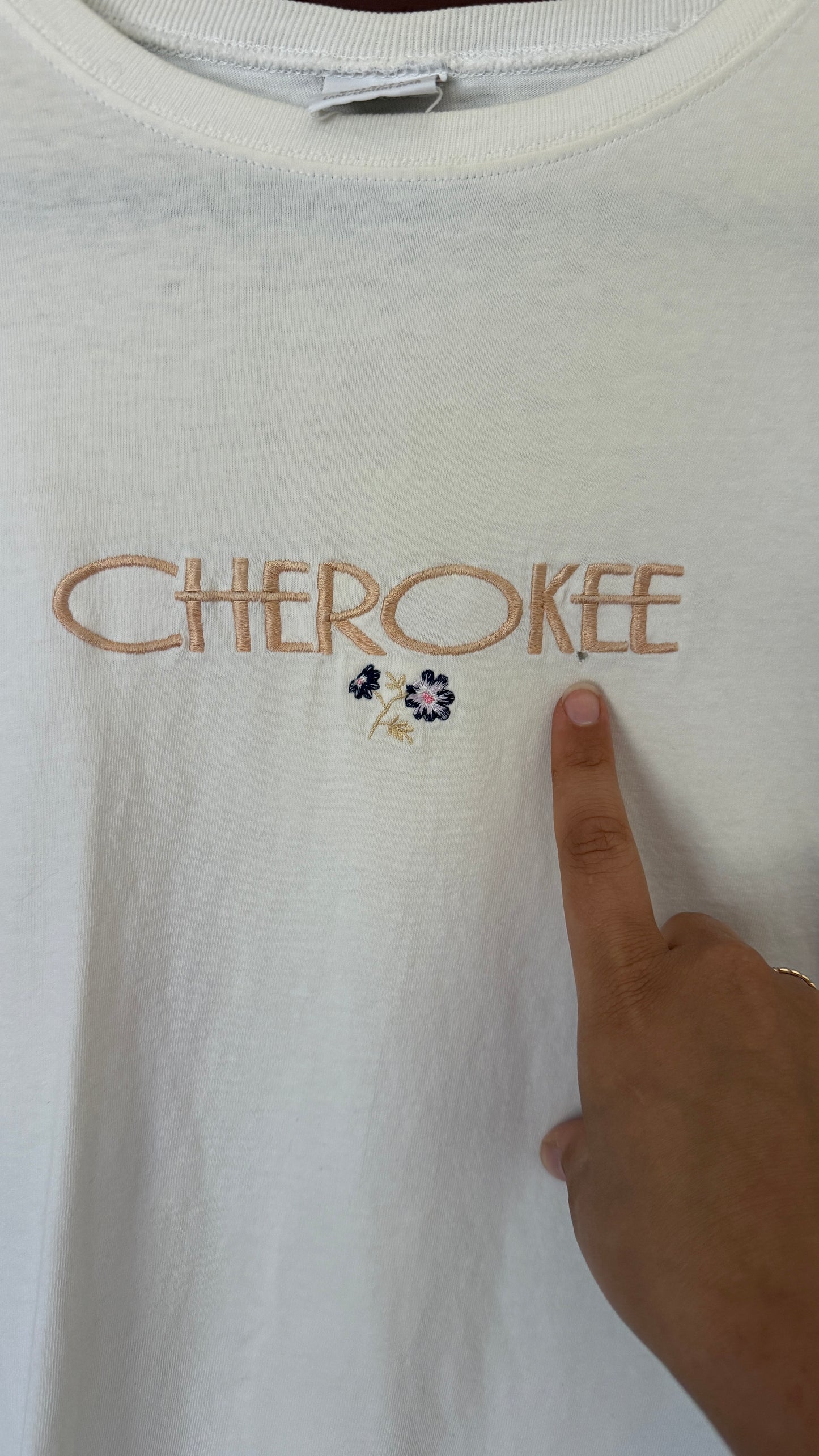 Vintage Embroidered Cherokee Tee (M/L)
