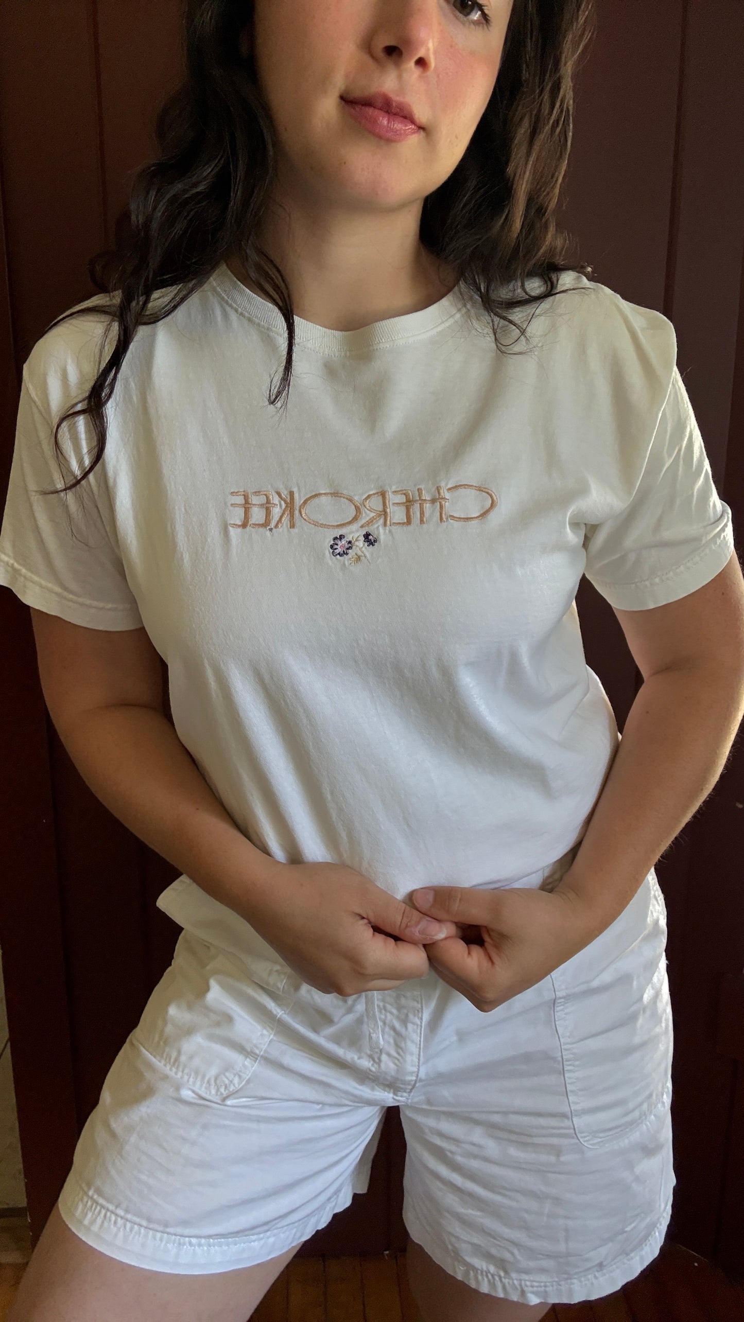 Vintage Embroidered Cherokee Tee (M/L)
