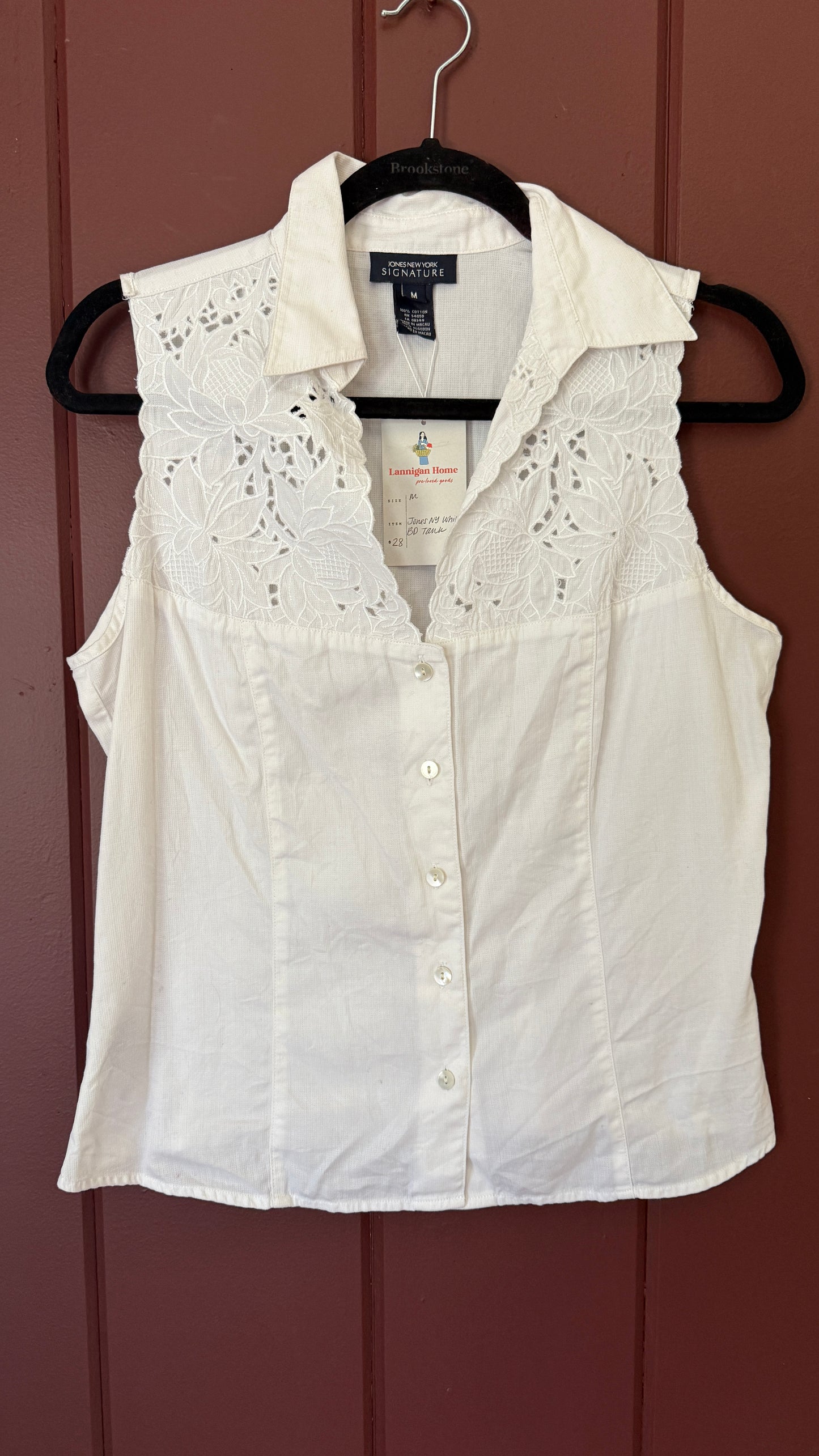 Vintage Jones New York Floral Lace Top Tank (M)