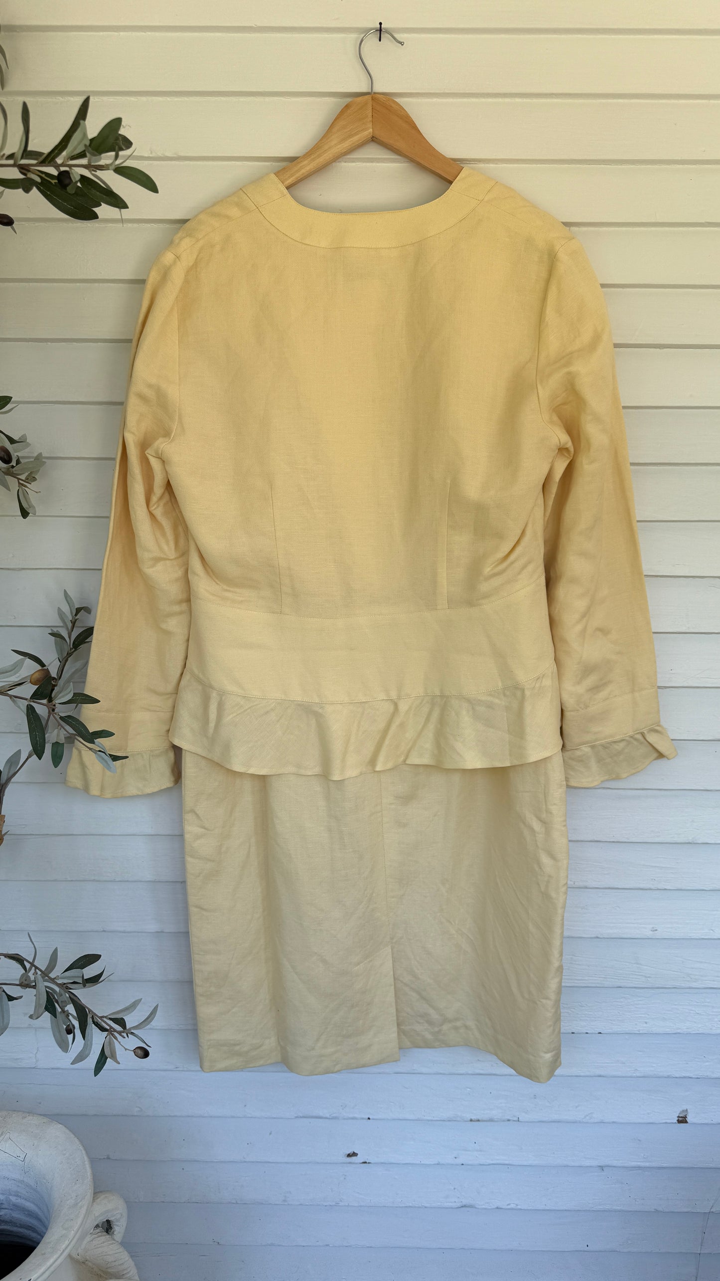 Coldwater Creek Dress/Jacket Butter Yellow Set (12)