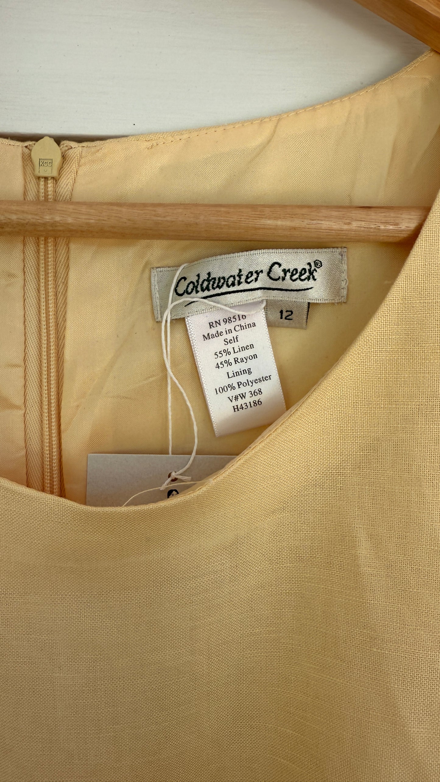 Coldwater Creek Dress/Jacket Butter Yellow Set (12)