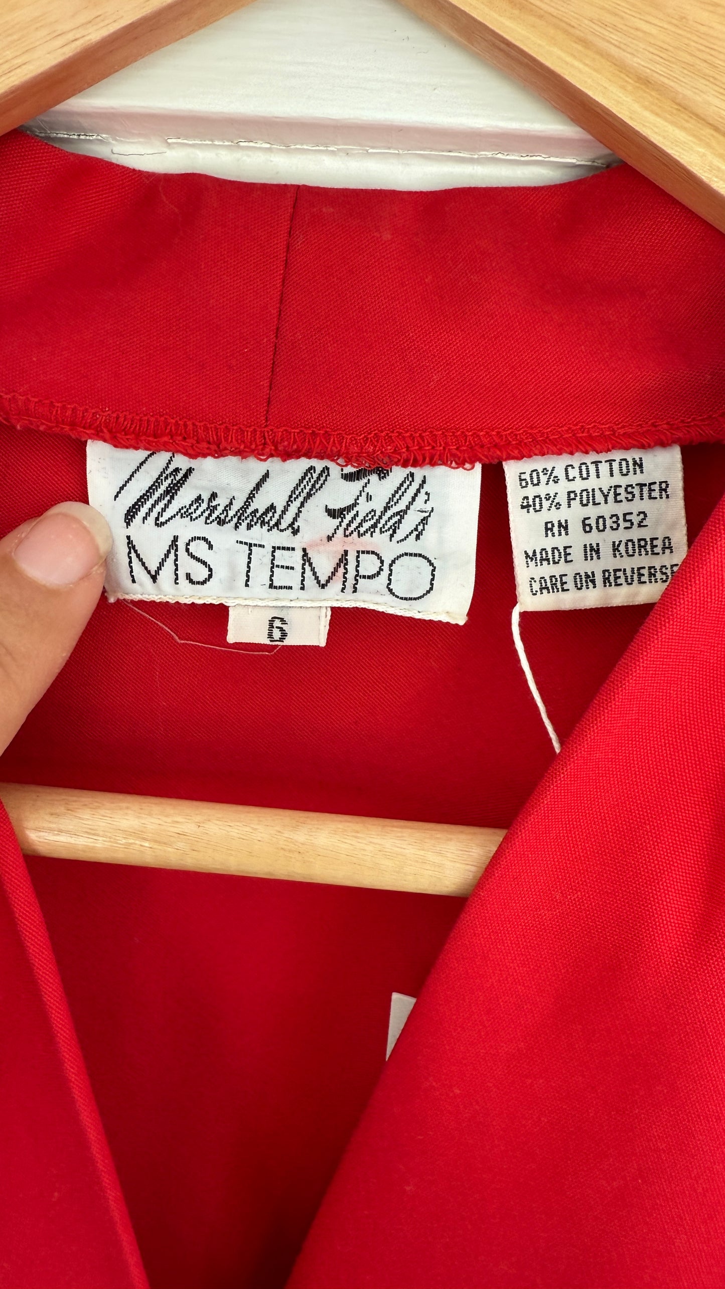 Vintage Marshall Fields Ms.Tempo Red 60s Dress (XS)