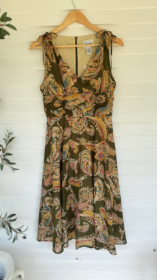 Vintage DJ Summers Paisley Wrap Dress (8)