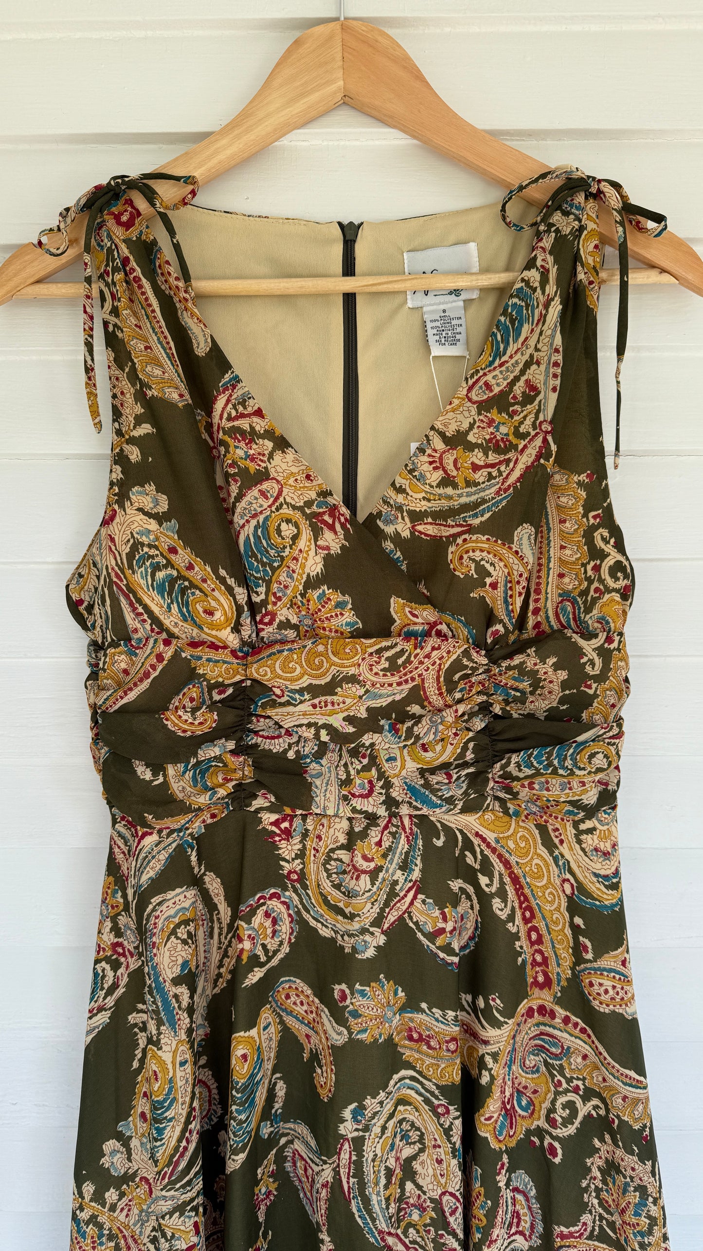 Vintage DJ Summers Paisley Wrap Dress (8)