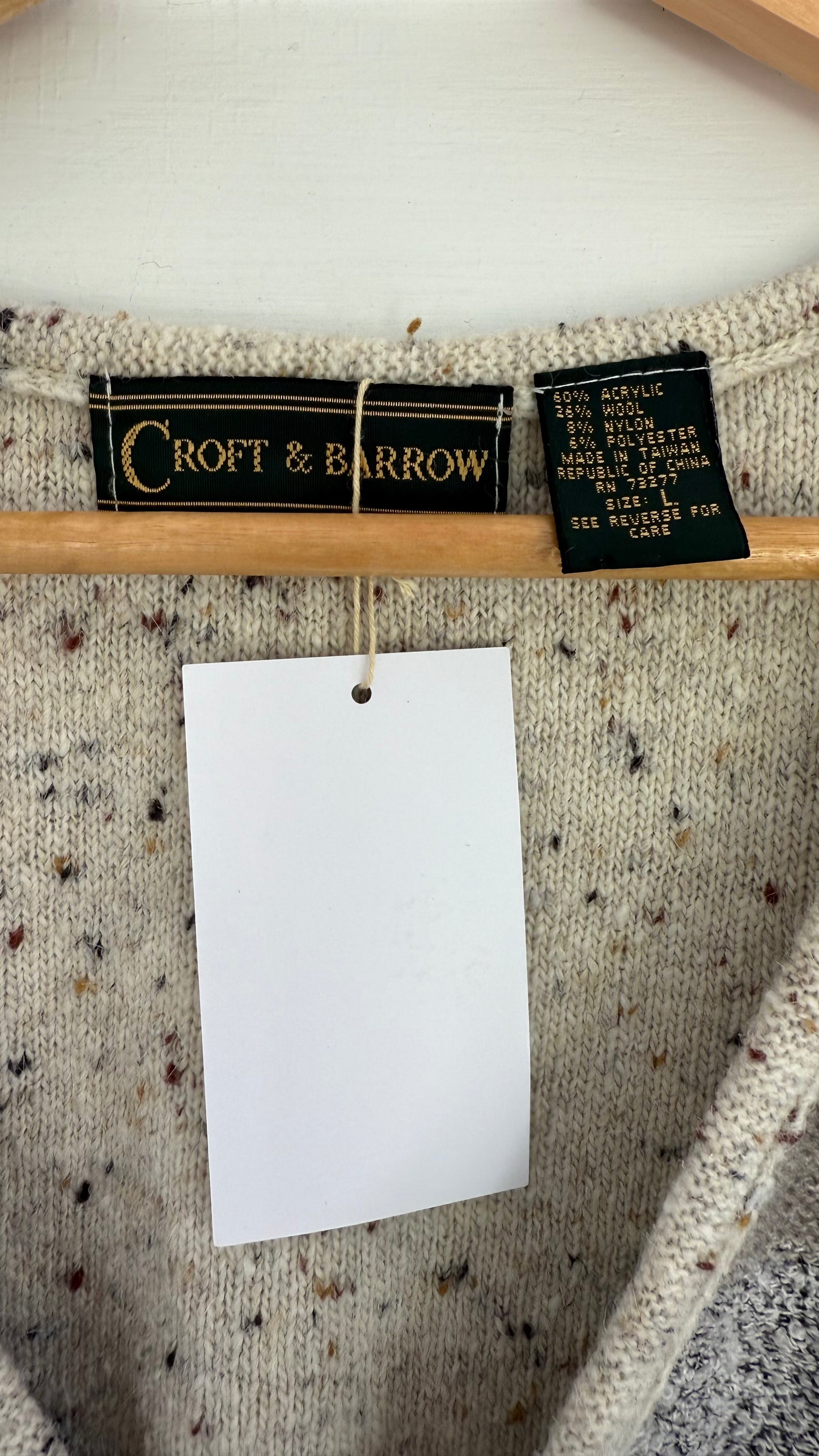 Vintage Croft & Barrow Wool Sweater Vest (Men's L)