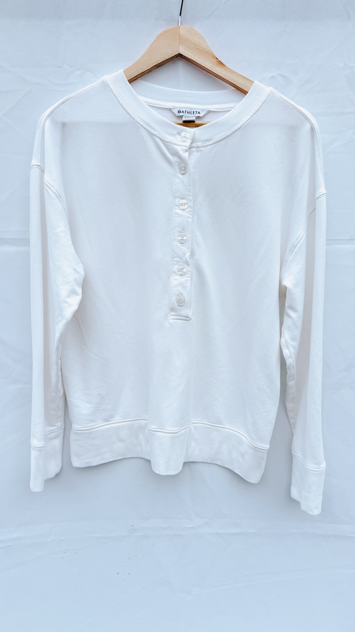 Athleta White Henley (S-L)