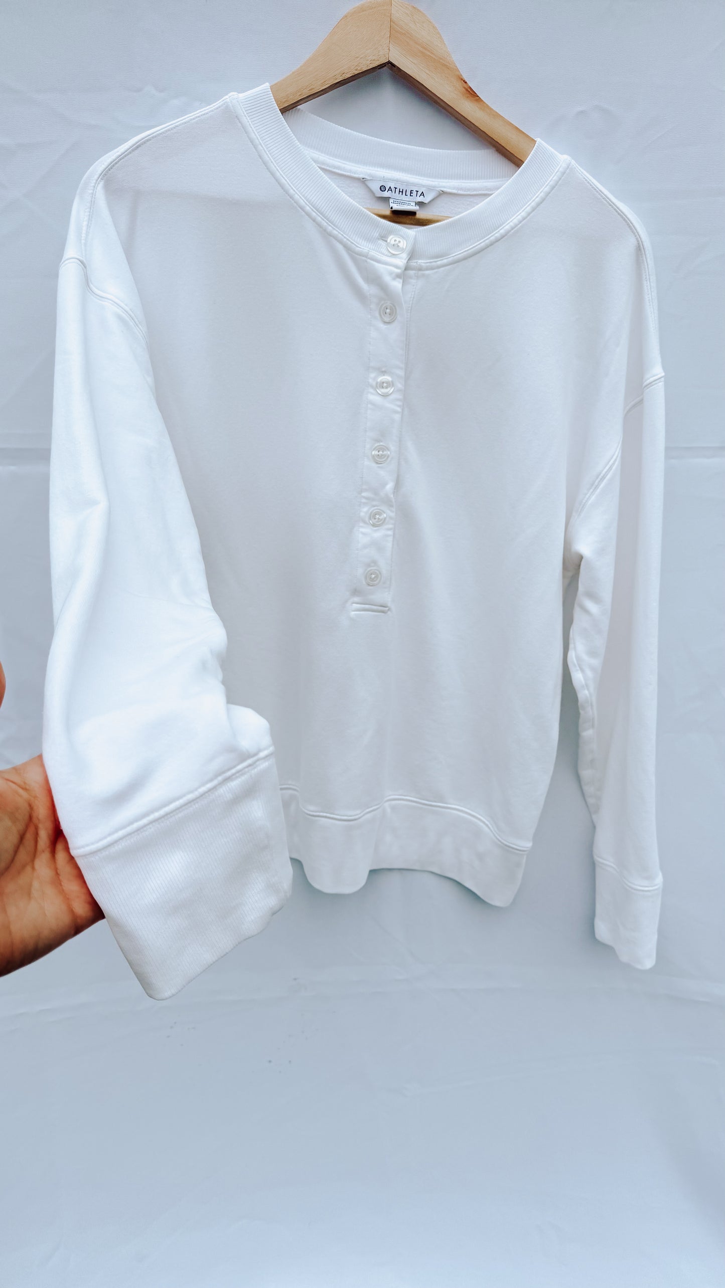 Athleta White Henley (S-L)