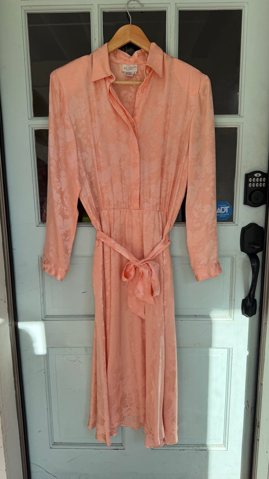 Vintage Silk Buttterfly Motif Dress (10)