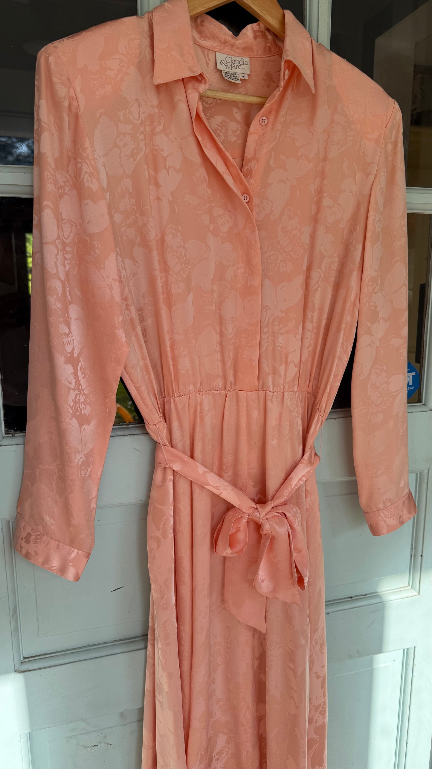 Vintage Silk Buttterfly Motif Dress (10)