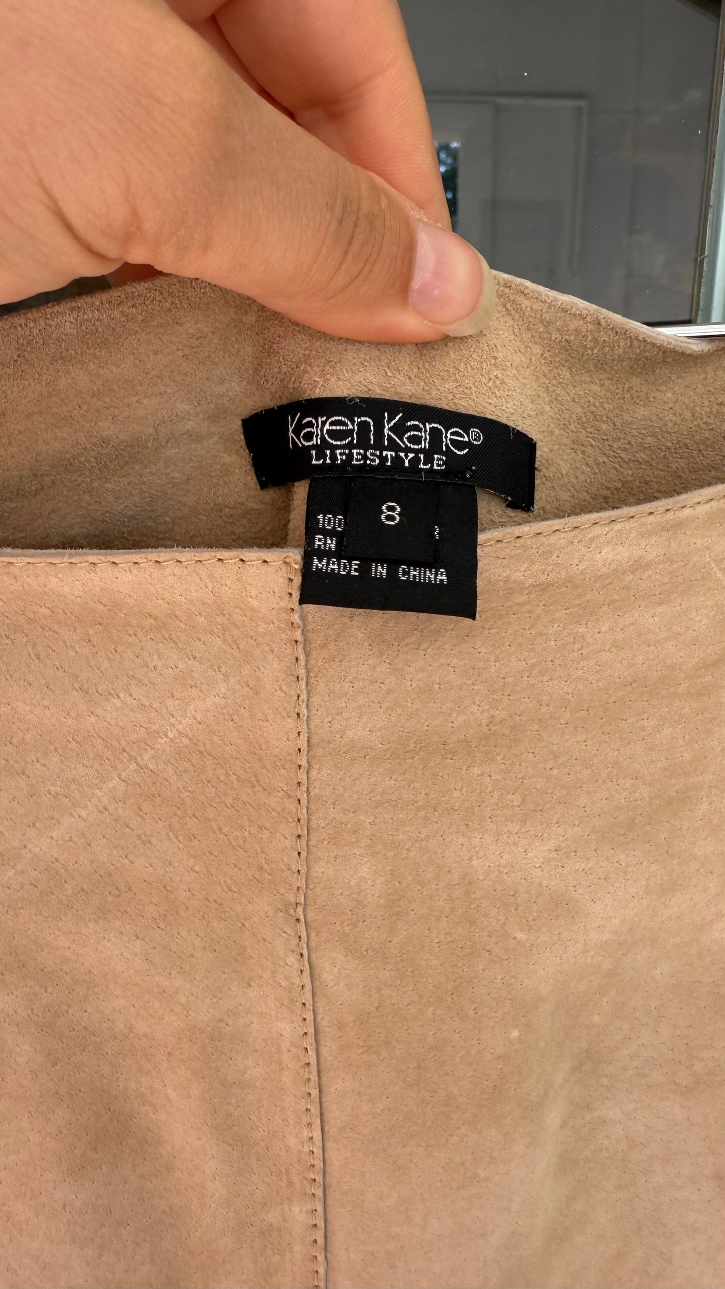 Vintage Suede Jacket & Skirt Set (M)