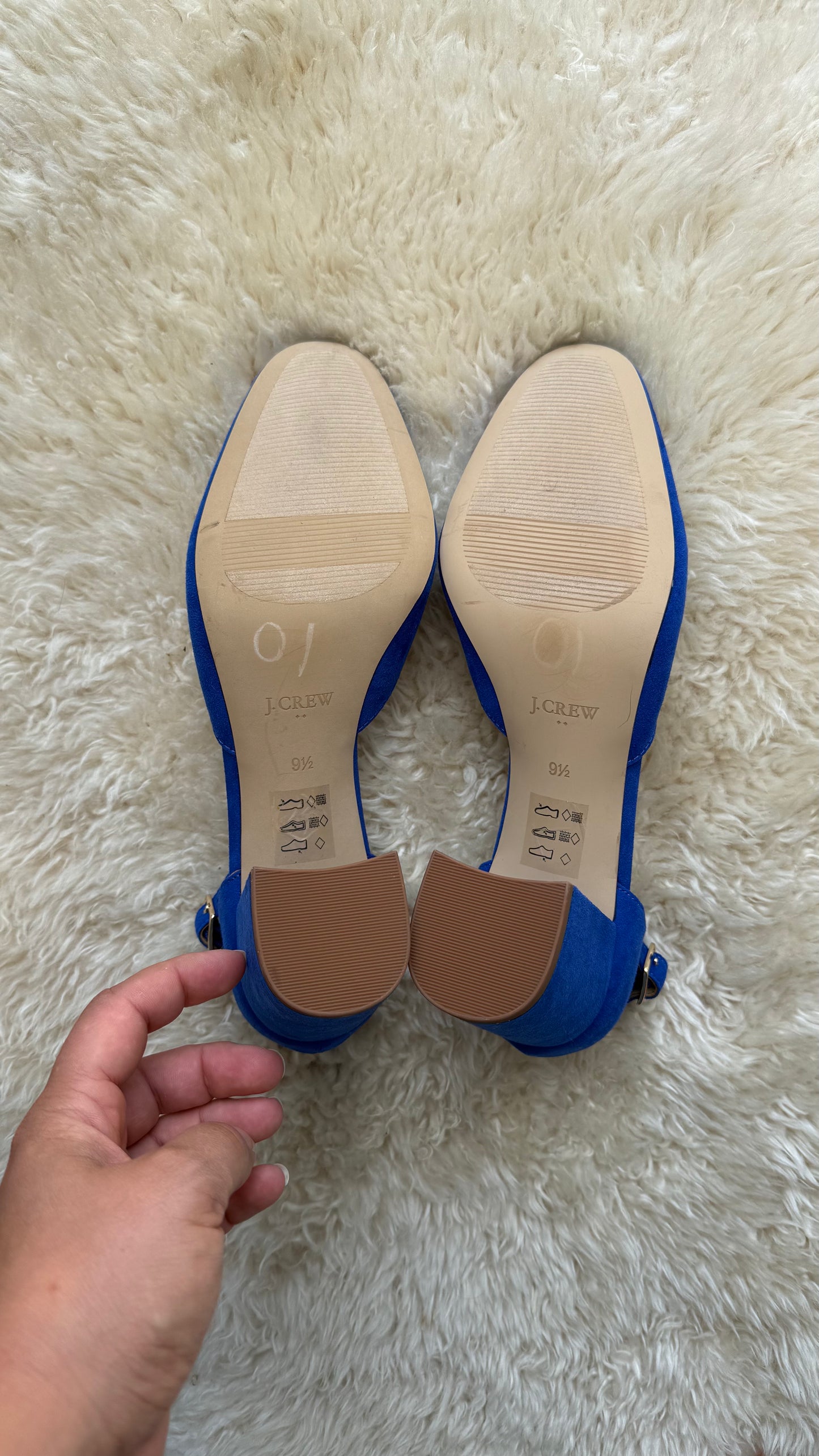 J Crew Cobalt Heels (9.5)