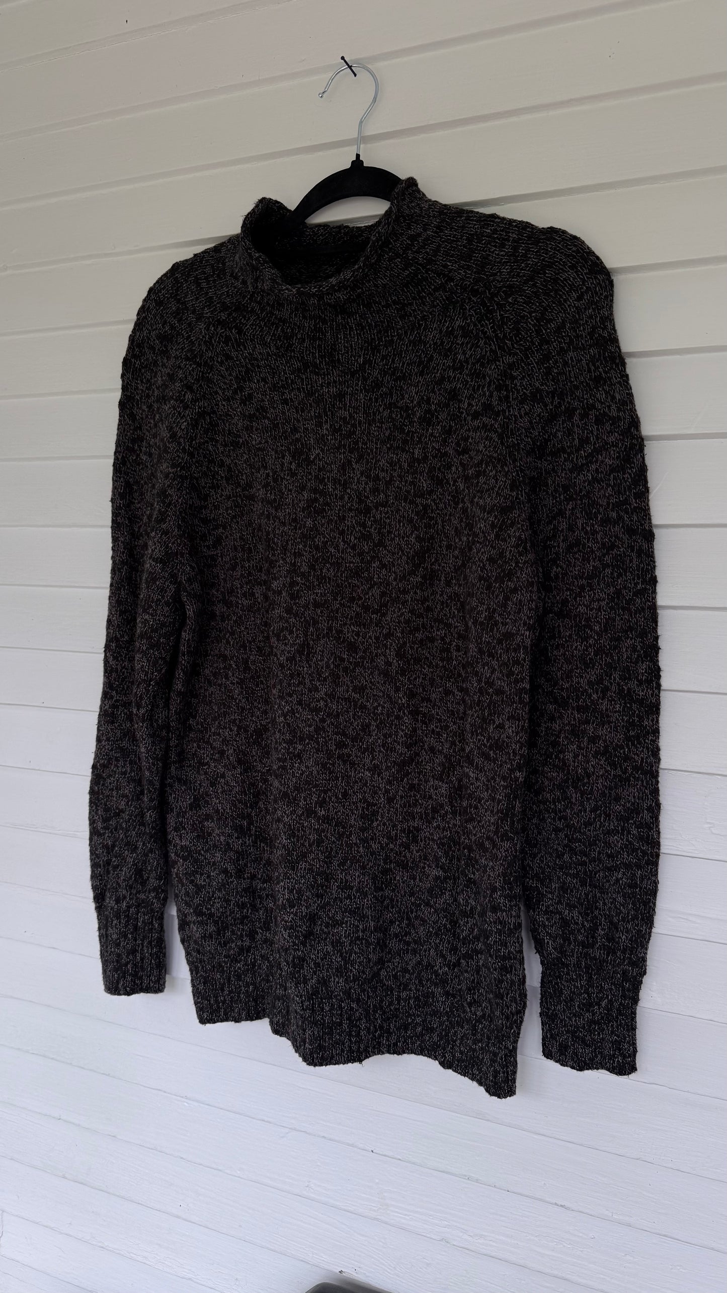 Vintage LL Bean Roll Neck Heather Charcoal Sweater (L)