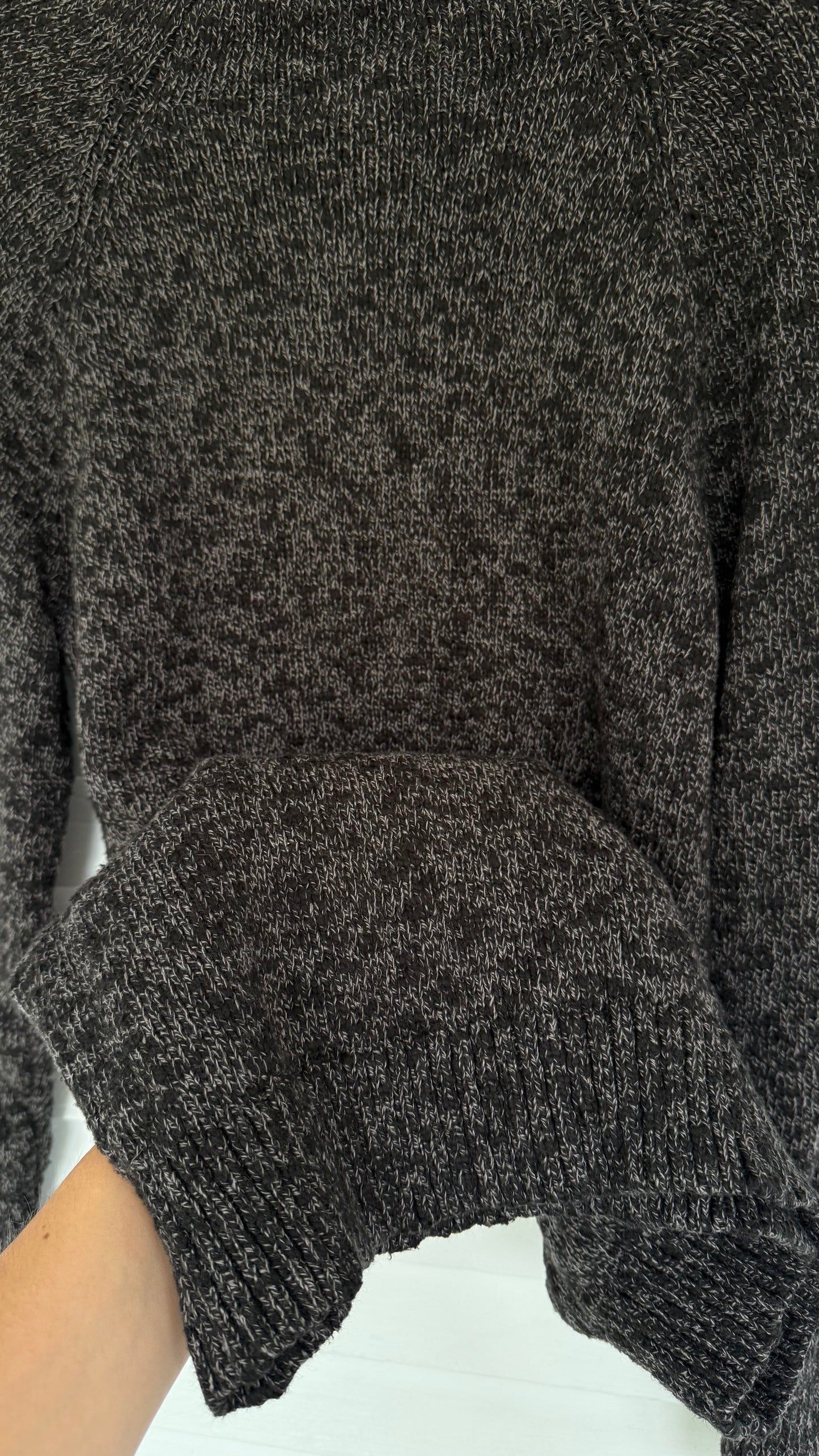 Vintage LL Bean Roll Neck Heather Charcoal Sweater (L)