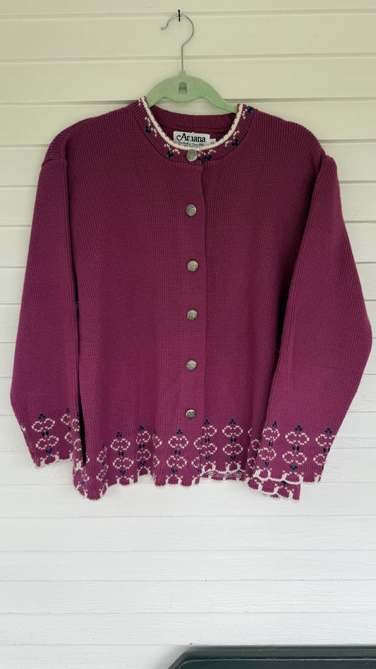 Vintage Amara Pink Wool Blend Sweater (M)