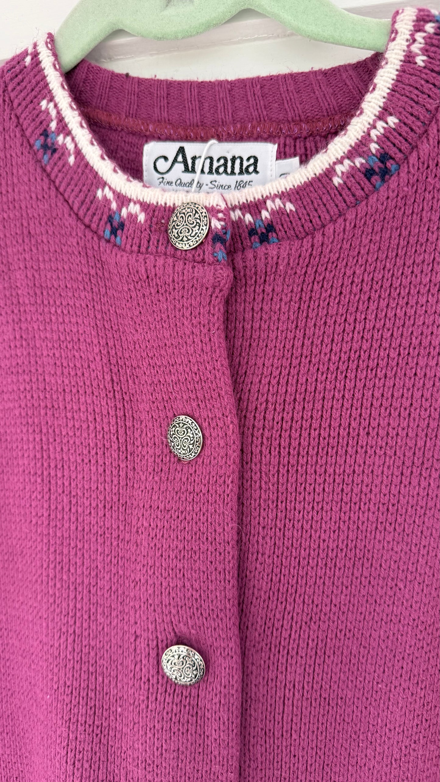 Vintage Amara Pink Wool Blend Sweater (M)