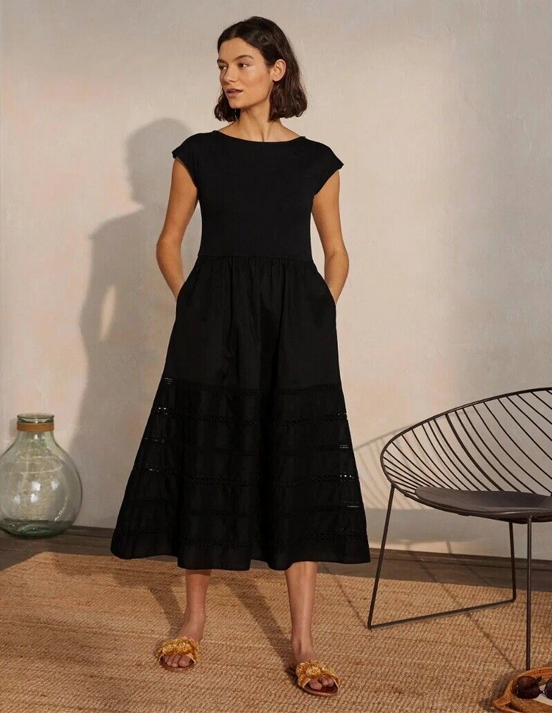 Boden Mix Trim Cotton Midi Dress (6)