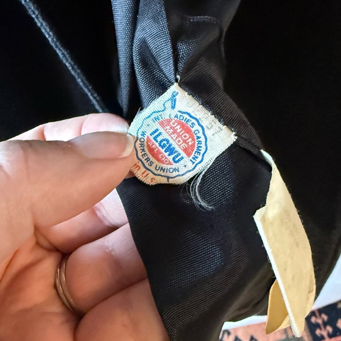 Vintage Gray Velvet Collar Wool Trench Coat